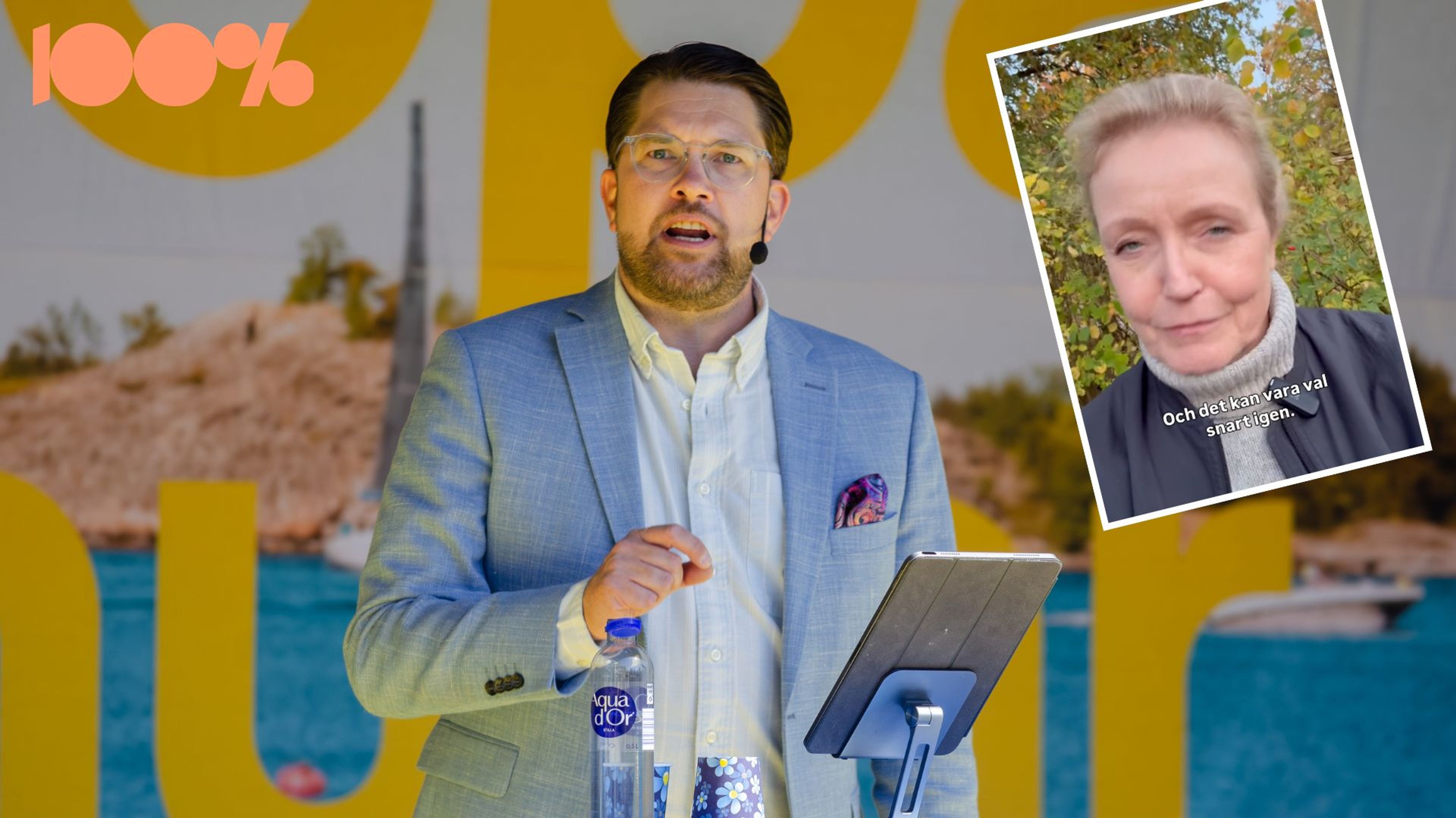 C-ledaren skämtar om nyval – efter Åkessons invit