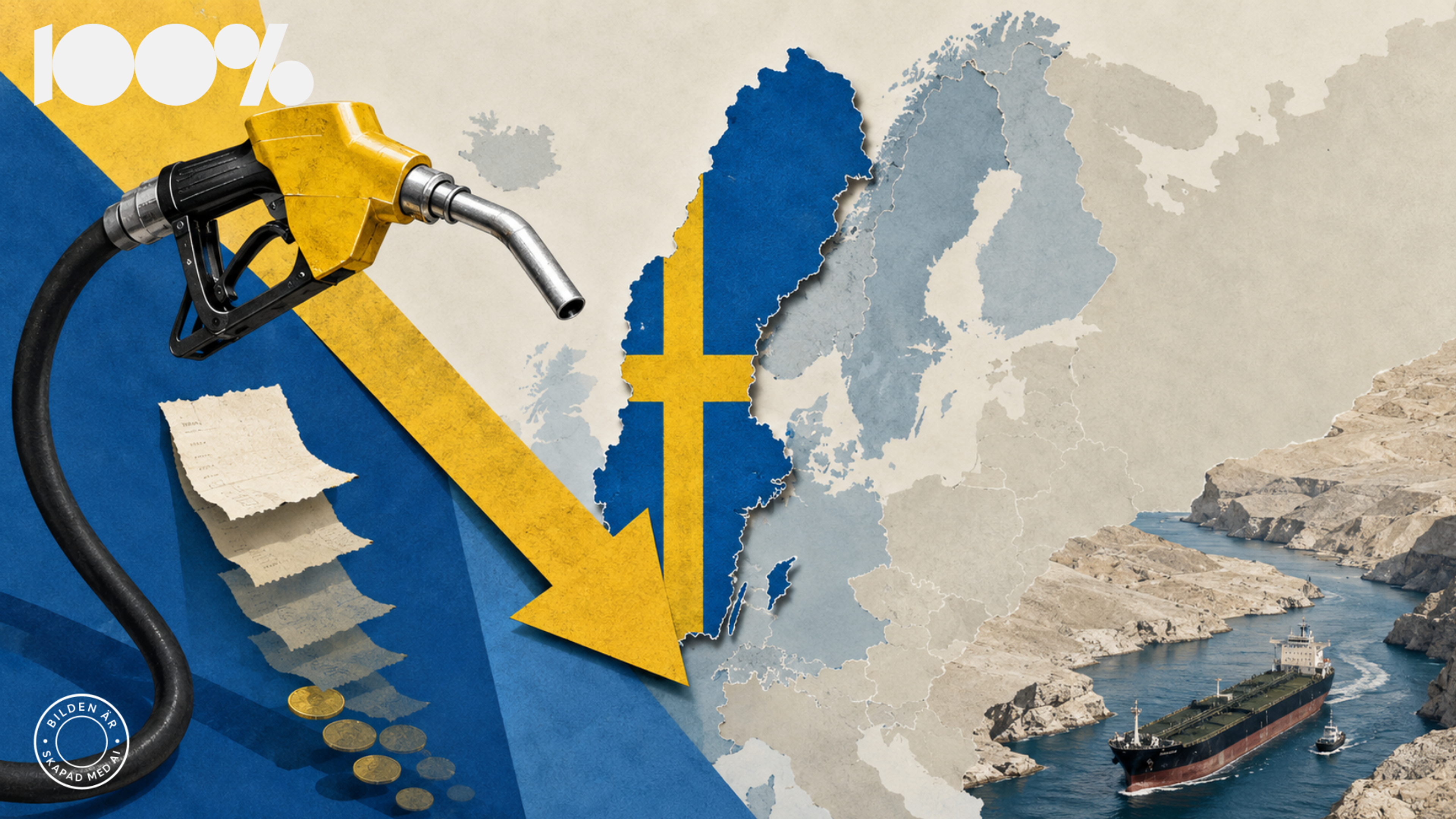 Svensk bensin näst billigast i EU