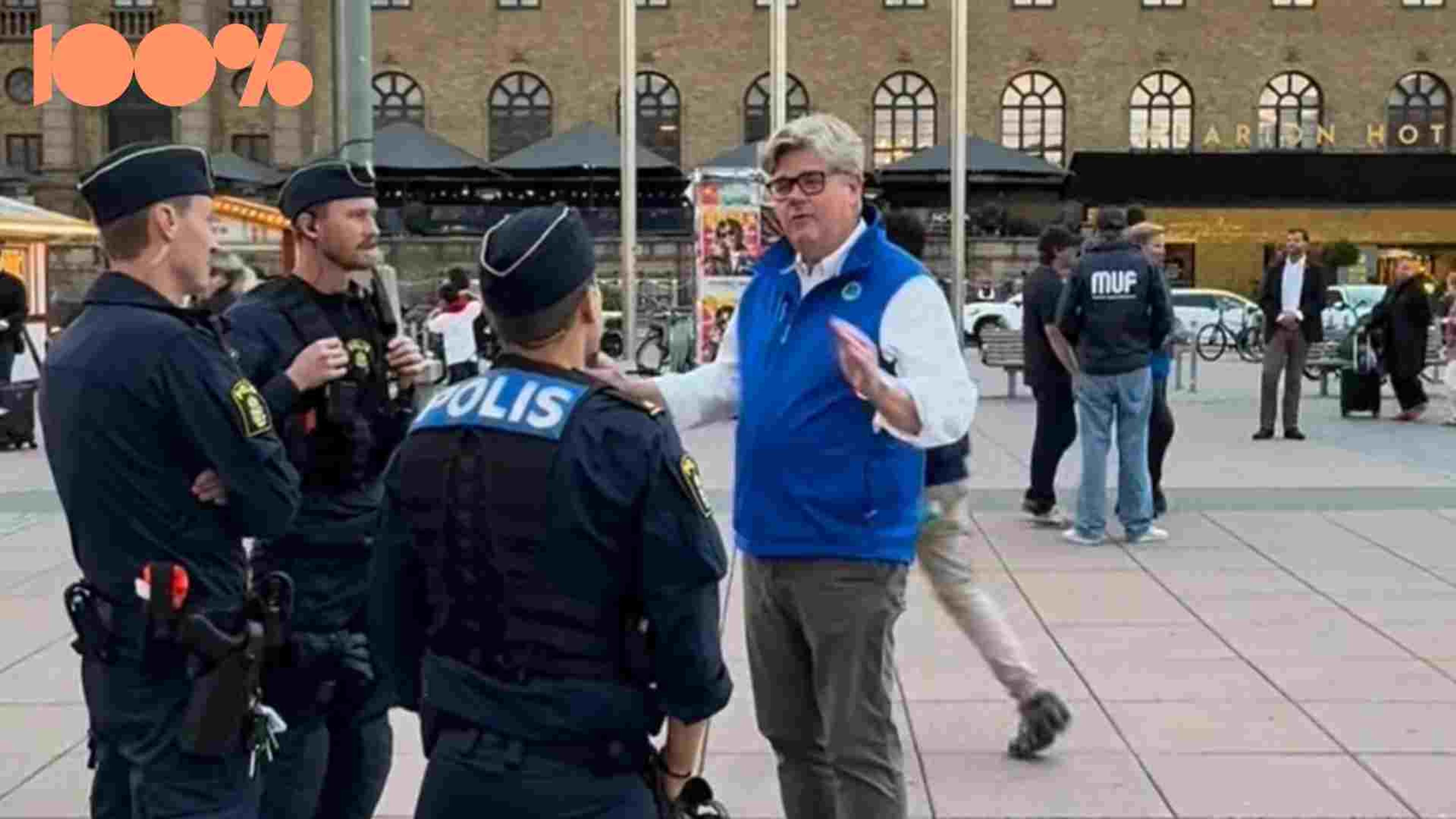 Män gripna vid valmöte med Strömmer