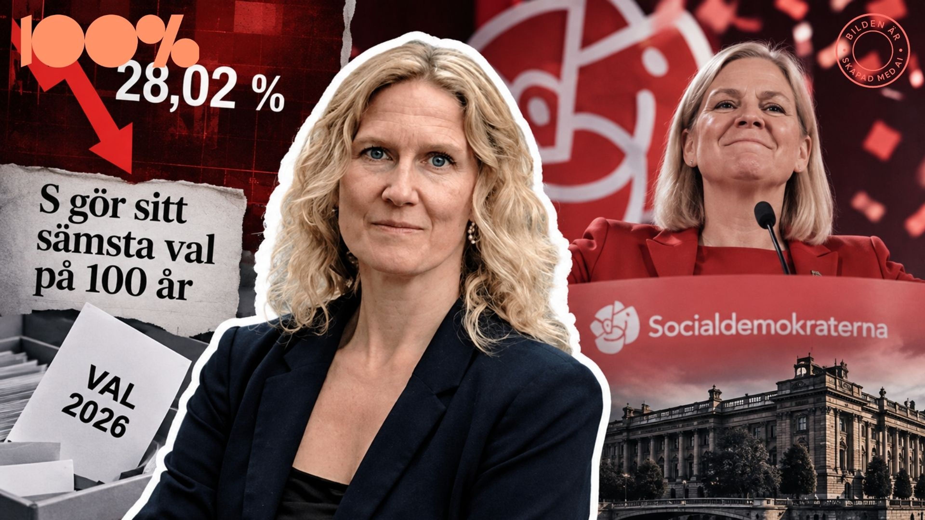 Magdalena Anderssons falska segerflin