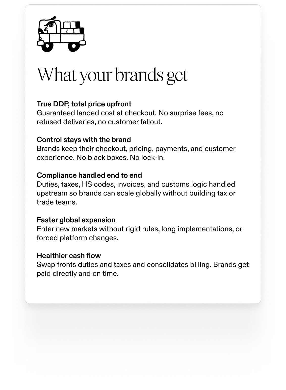 What your brands get