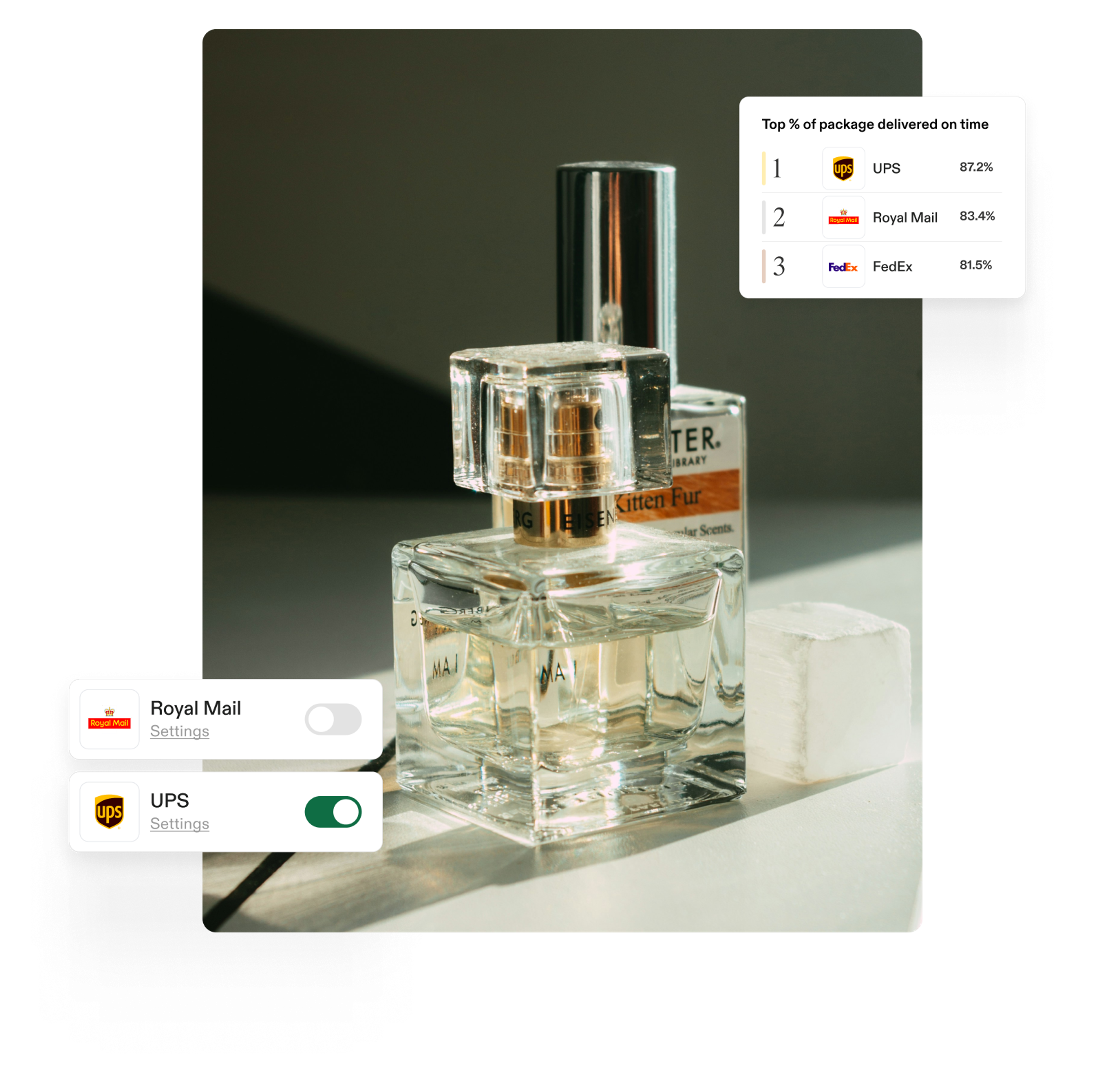 image of perfume bottle with ui