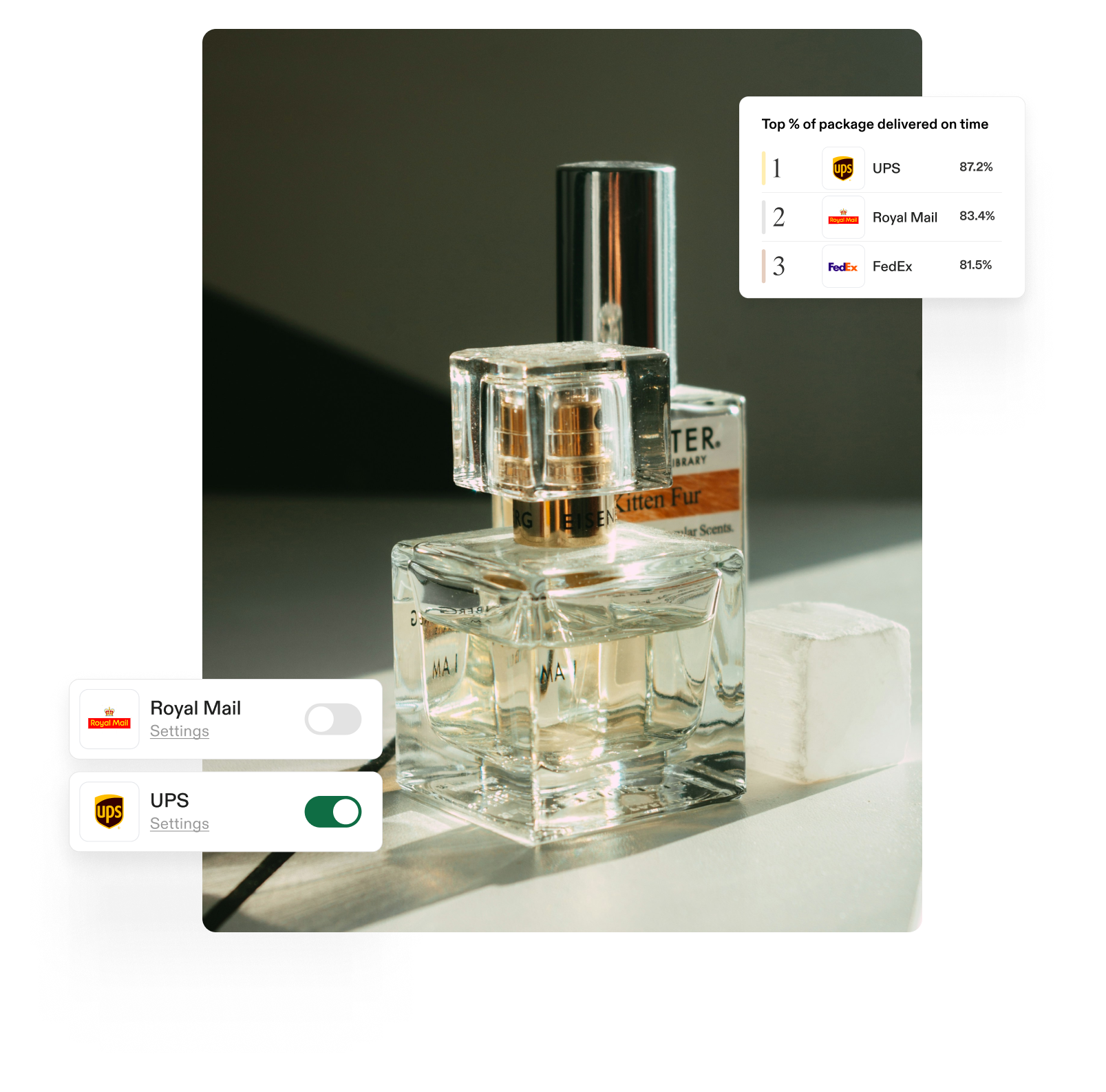 image of perfume bottle with ui