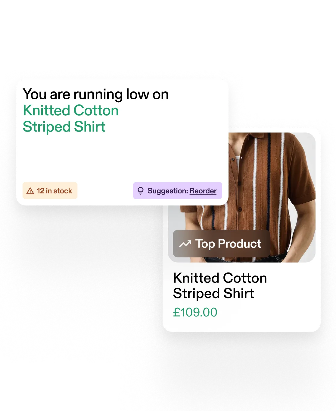 T shirt photo with UI on inventory