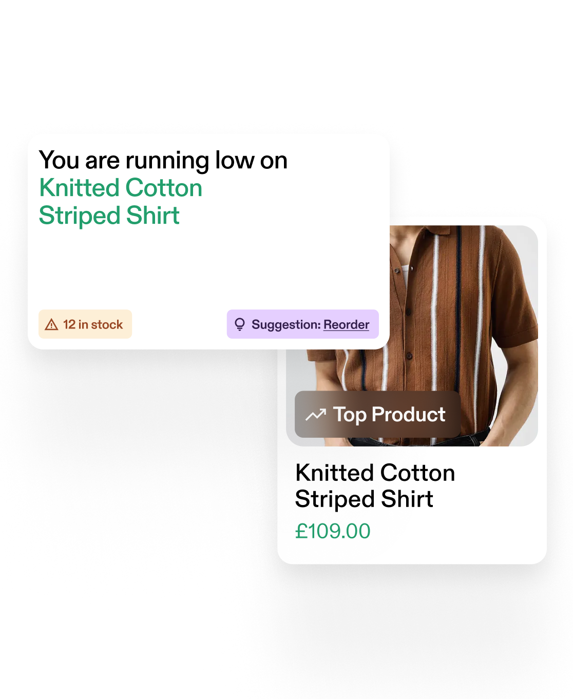 T shirt photo with UI on inventory
