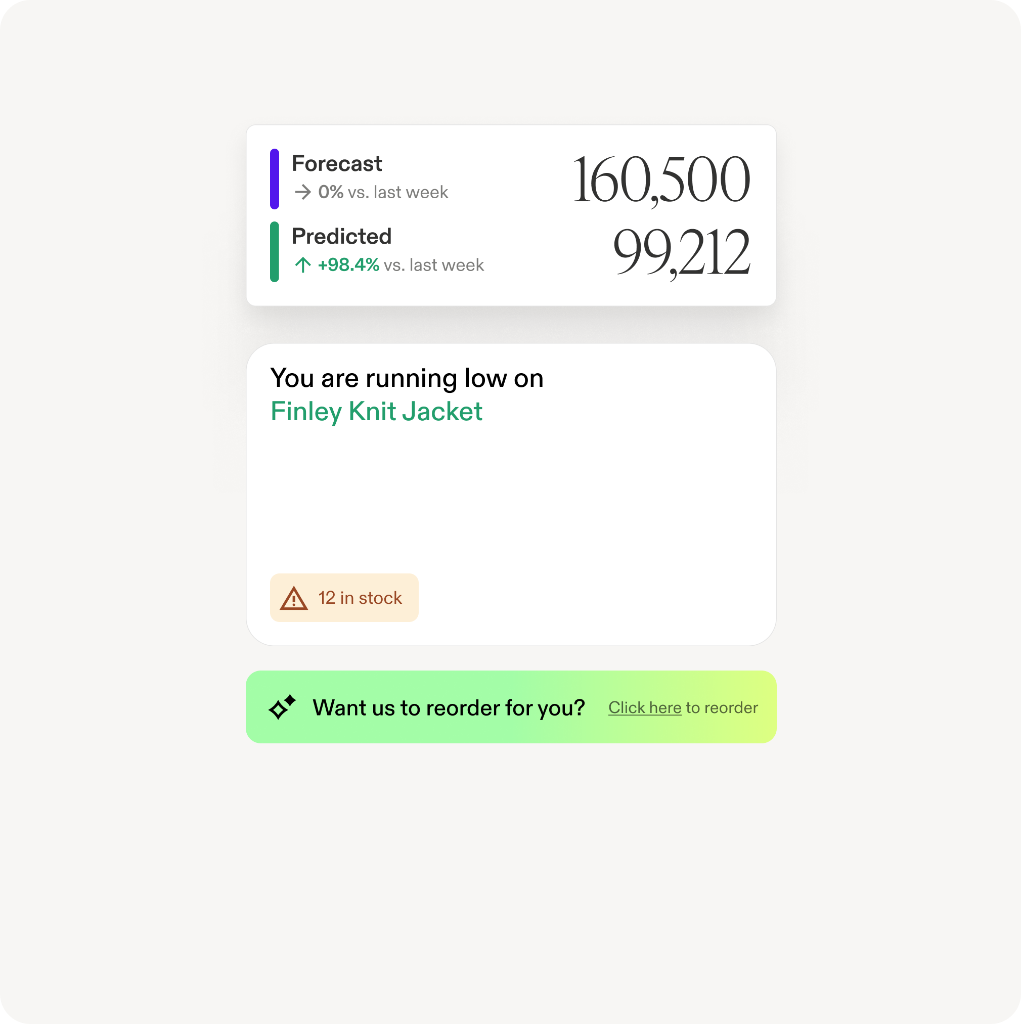 Forecast on predictions  ui