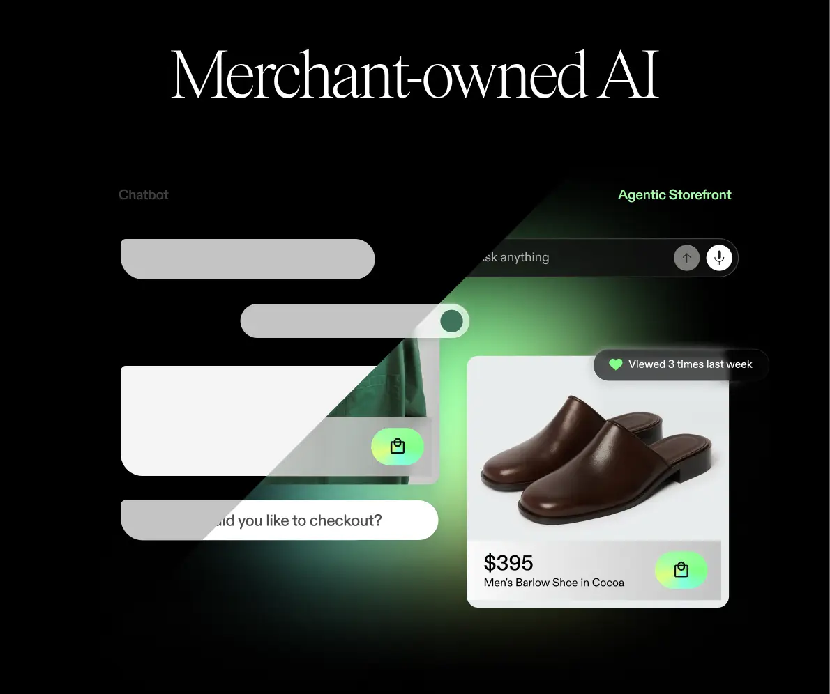 Merchant-owned AI shopping experience compared with a generic chatbot