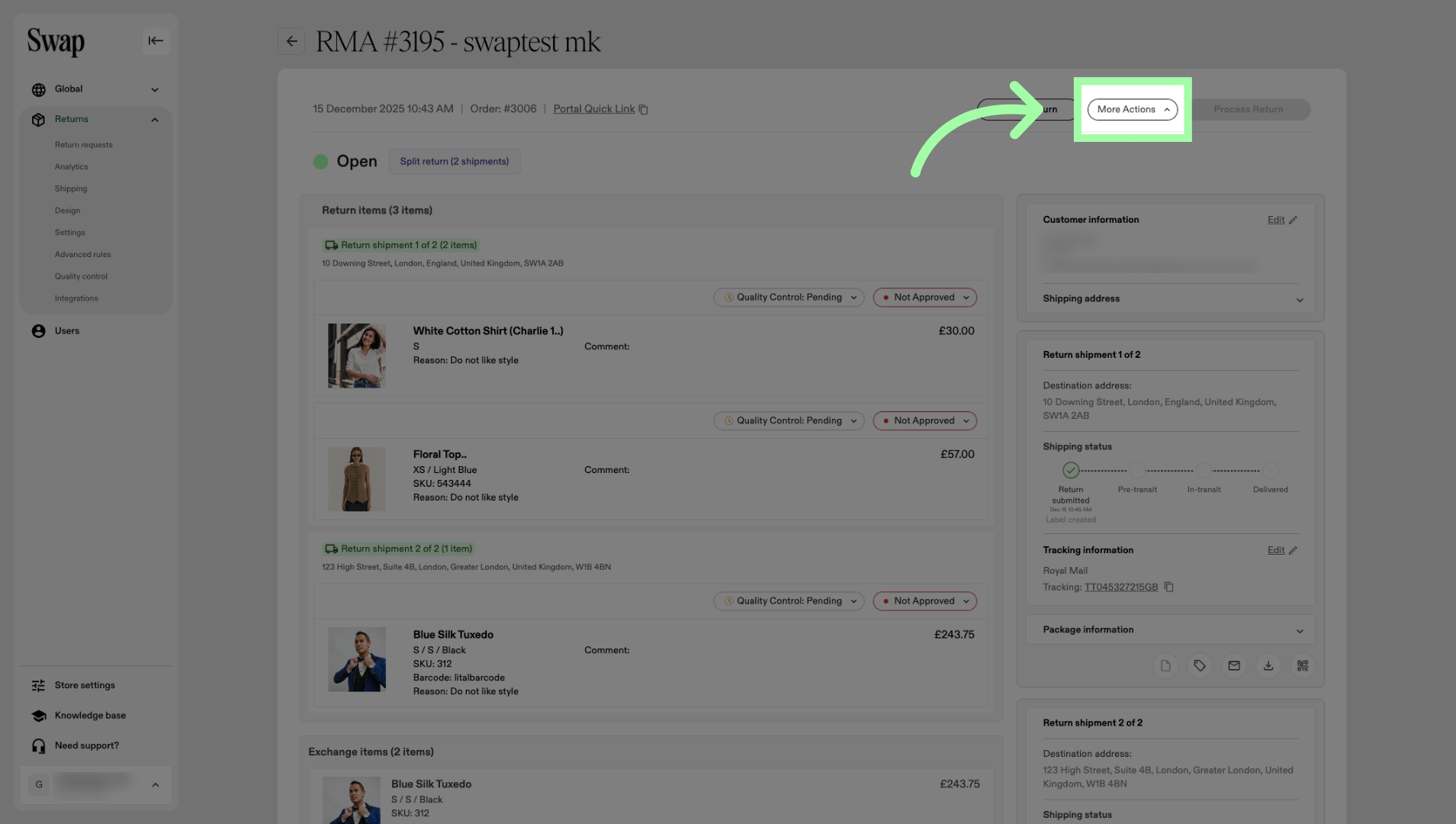 Click 'More Actions'