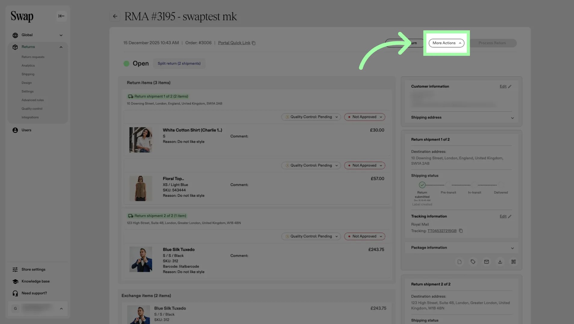 Click 'More Actions'