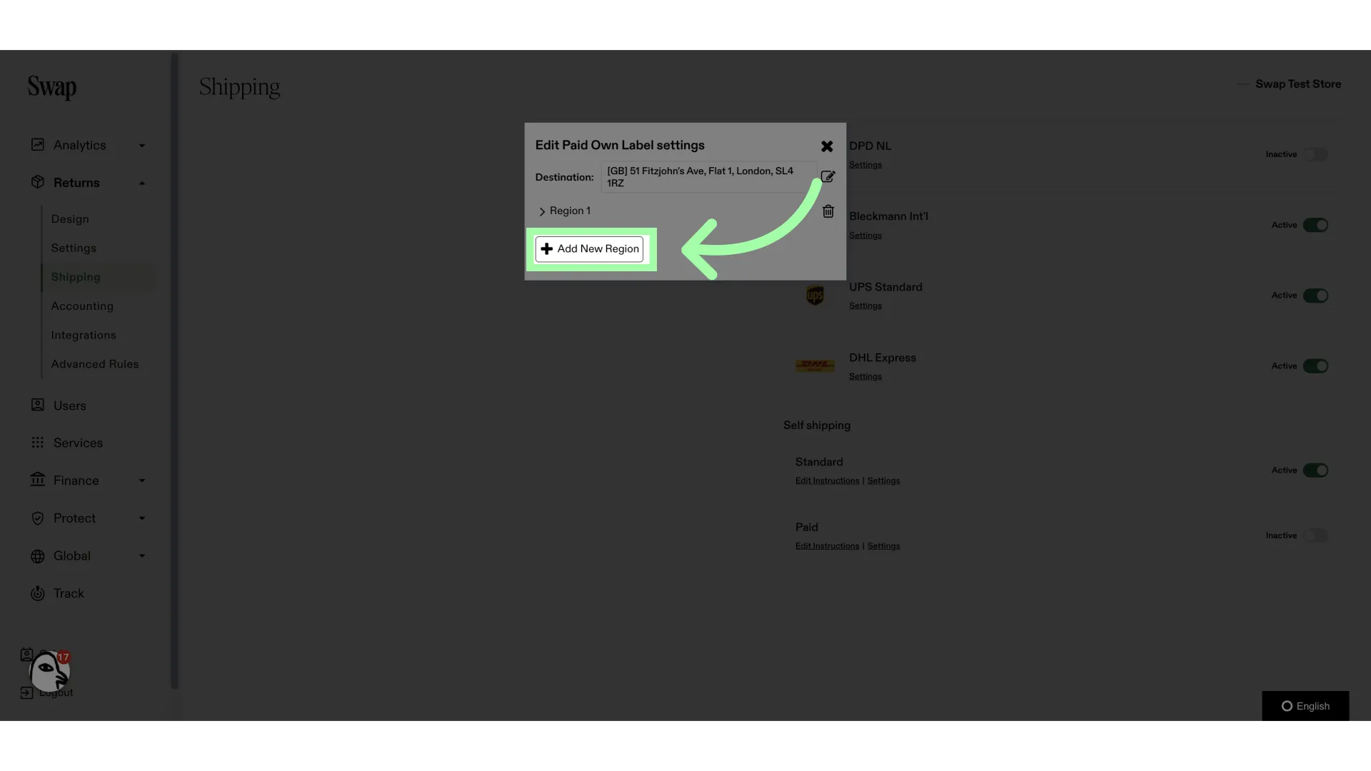 Click here to add a region