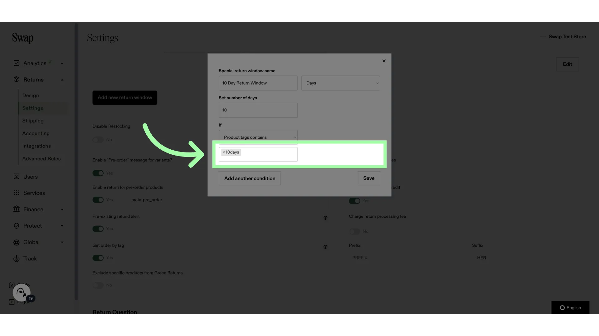 You can add more tags, or remove a tag by clicking the x