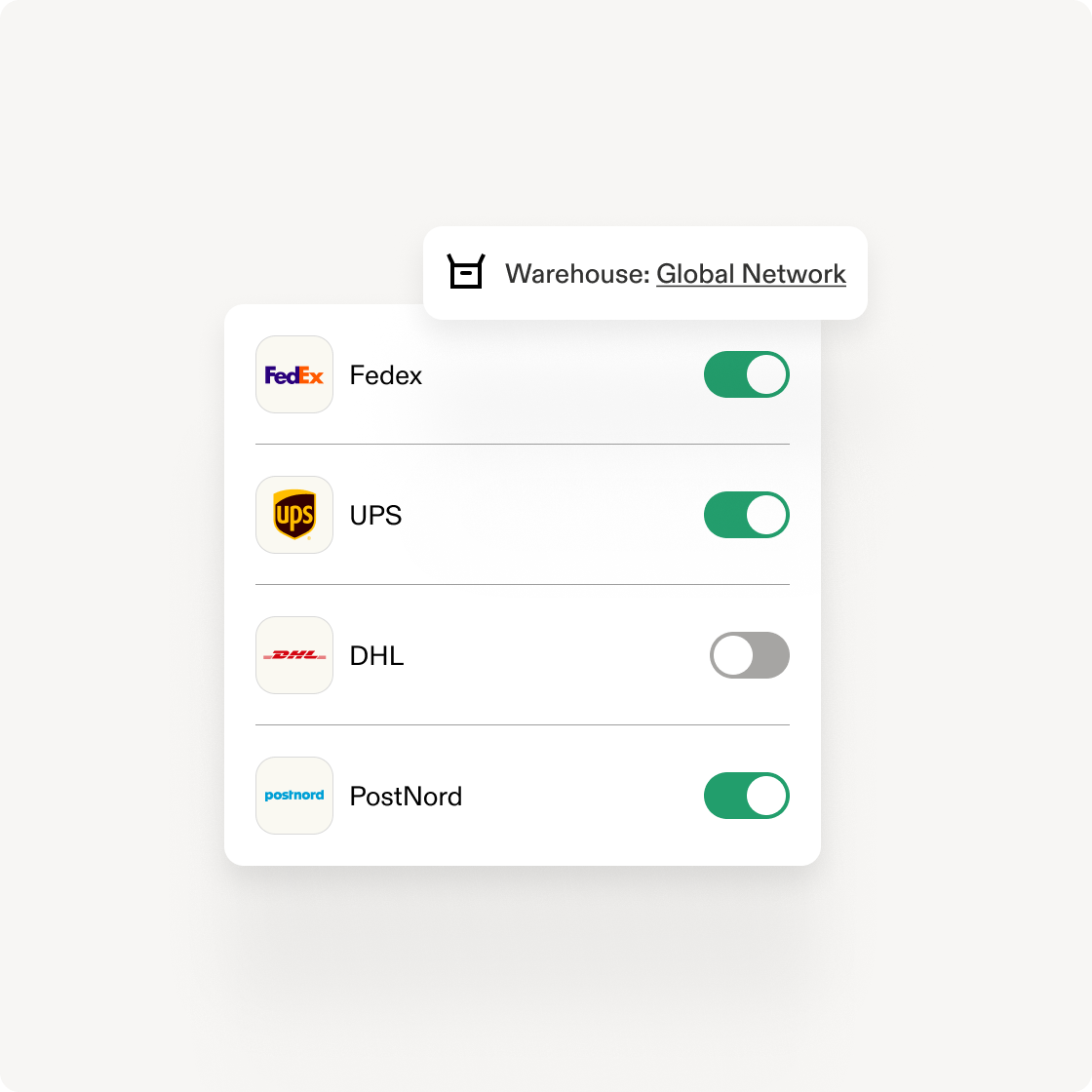 Global warehouse ui