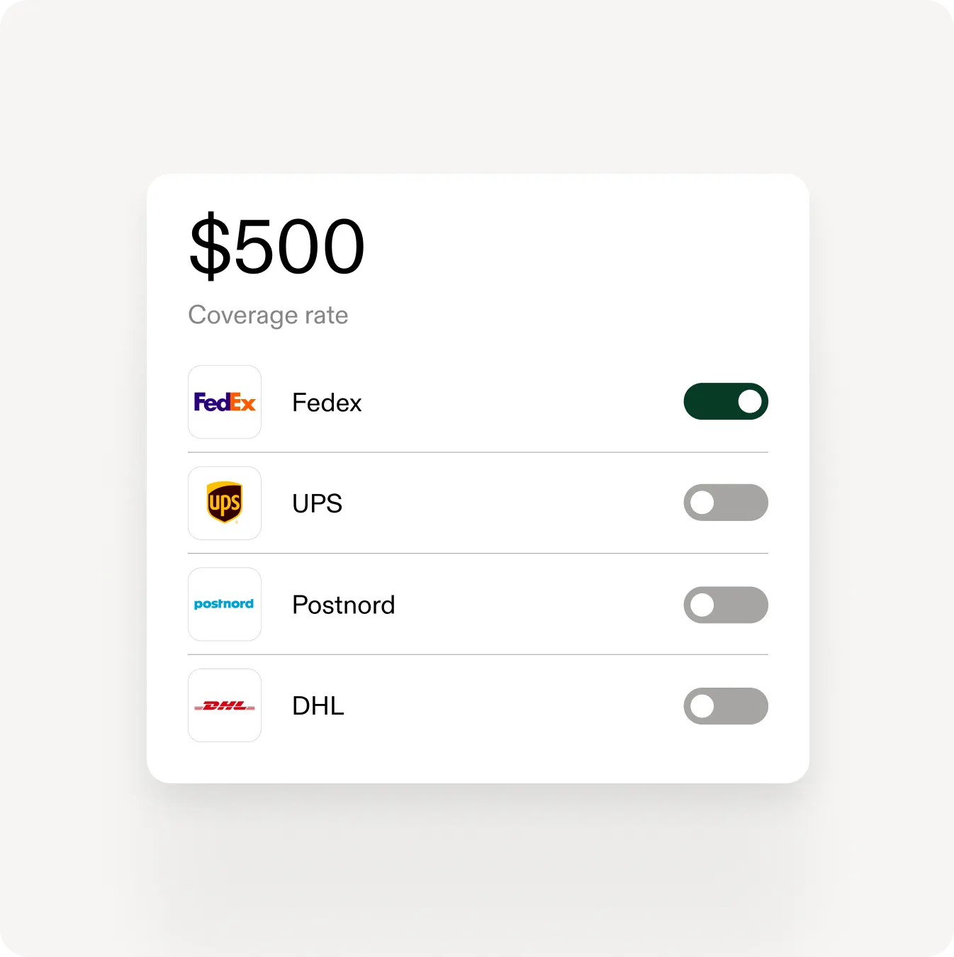 shipping ui