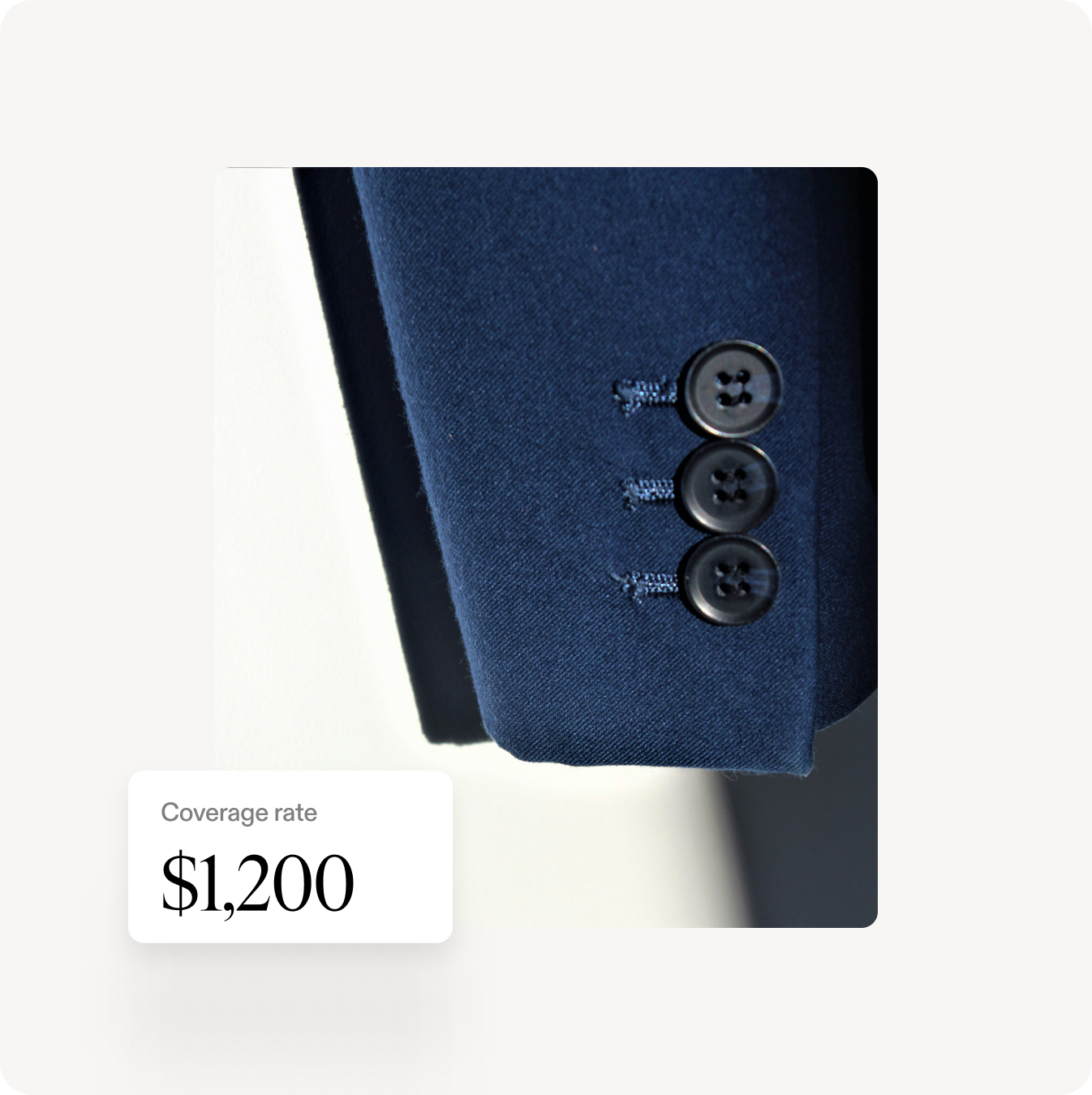 arm of dress jacket buttons