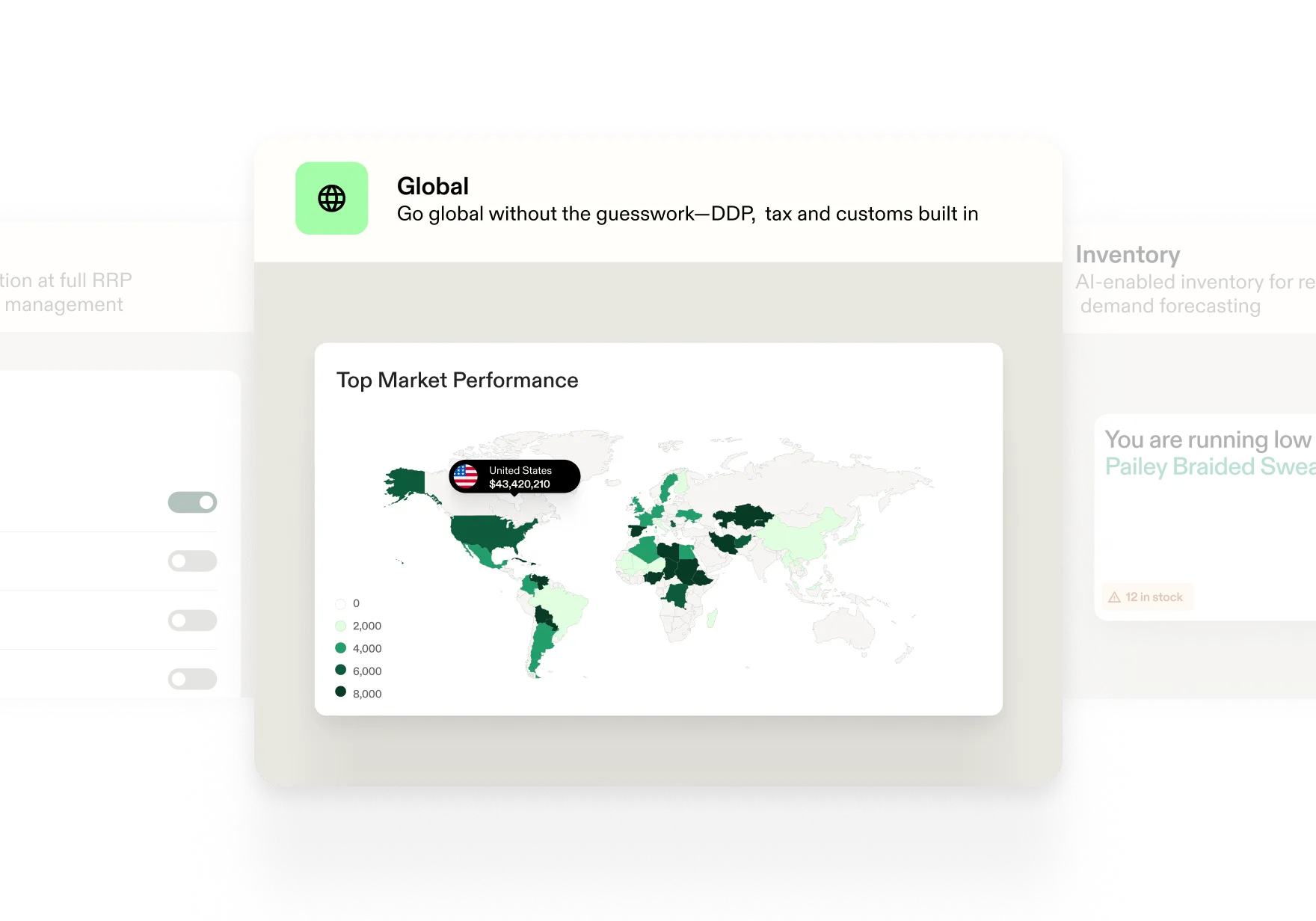 Swap commerce operations platform interface