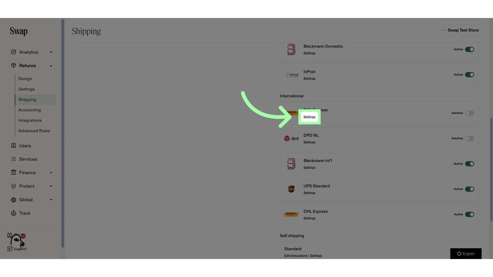 Settings for international carriers work slightly differently