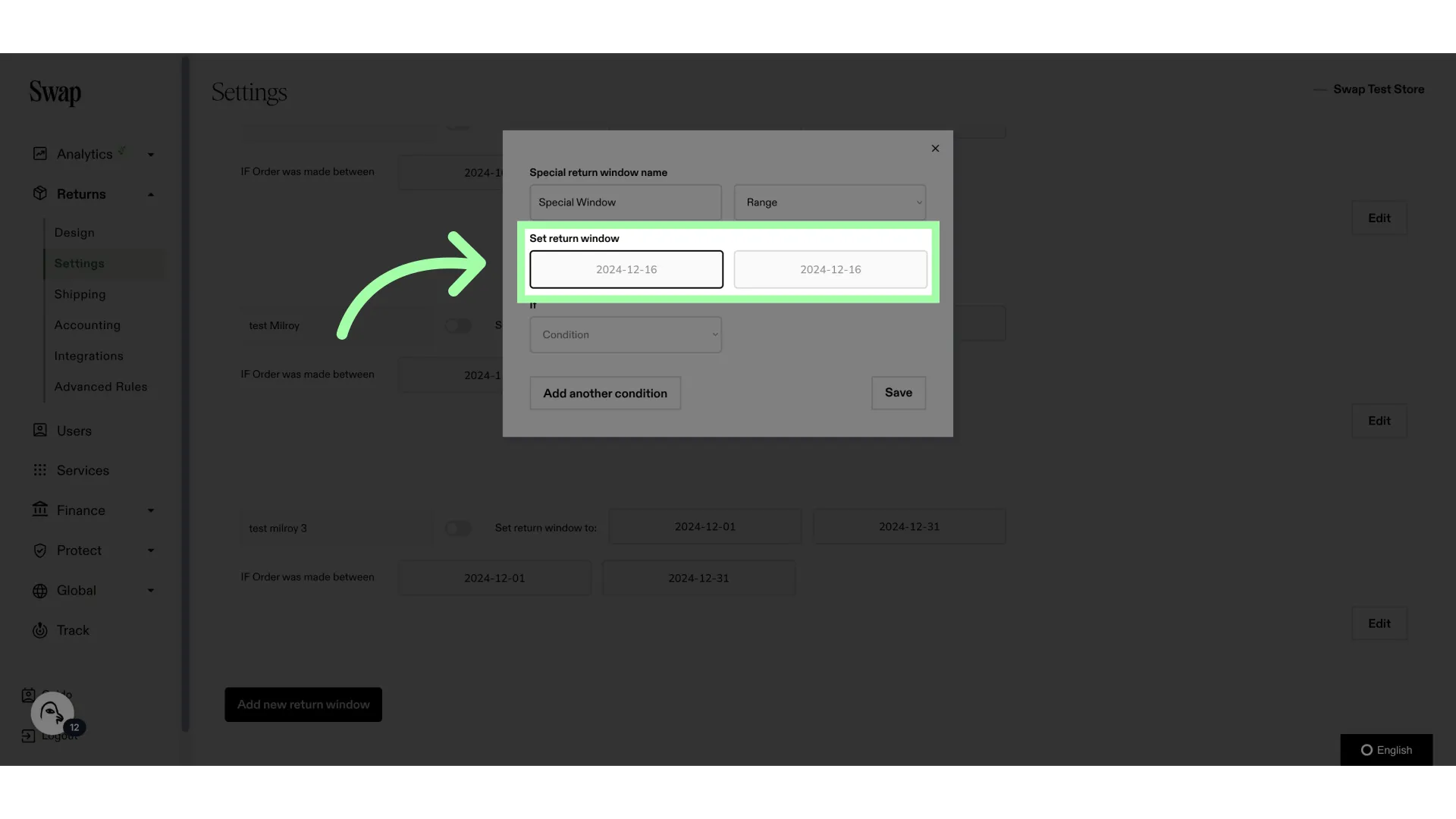 If you select range, this is where to set your date range