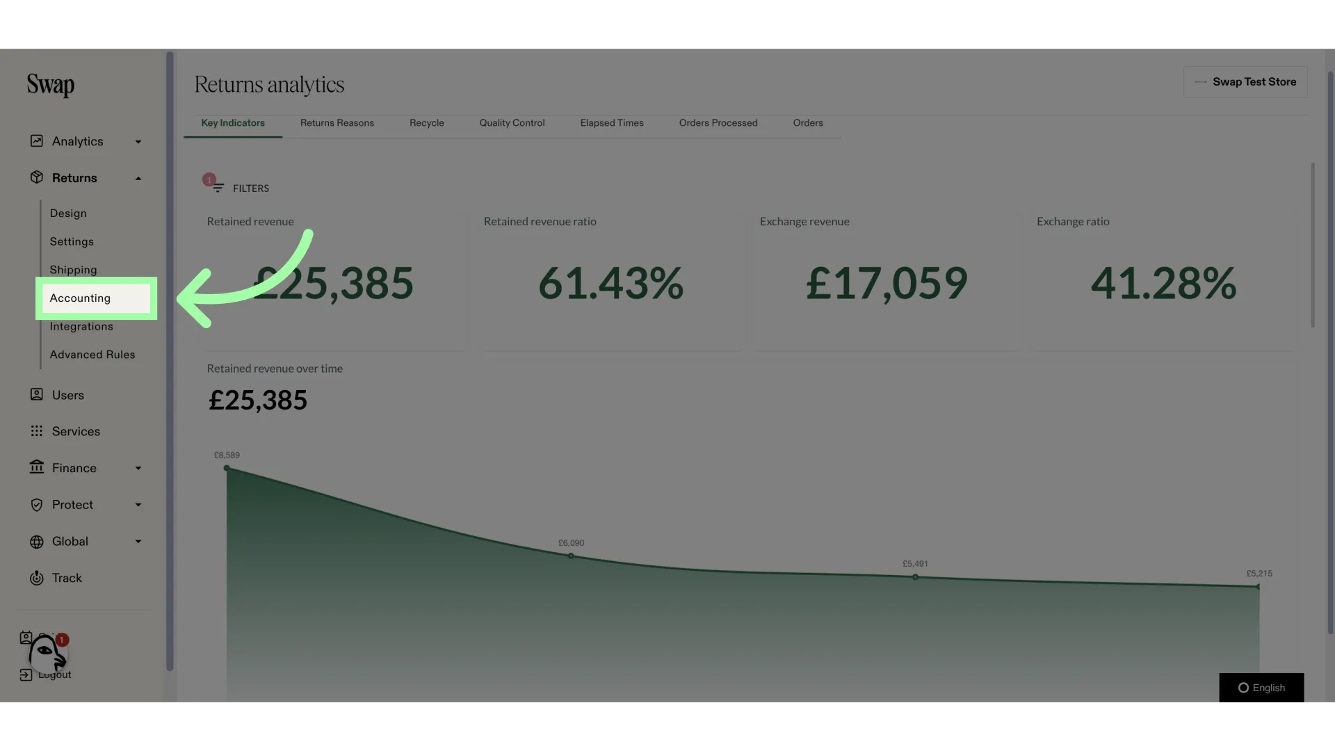 Click 'Accounting'