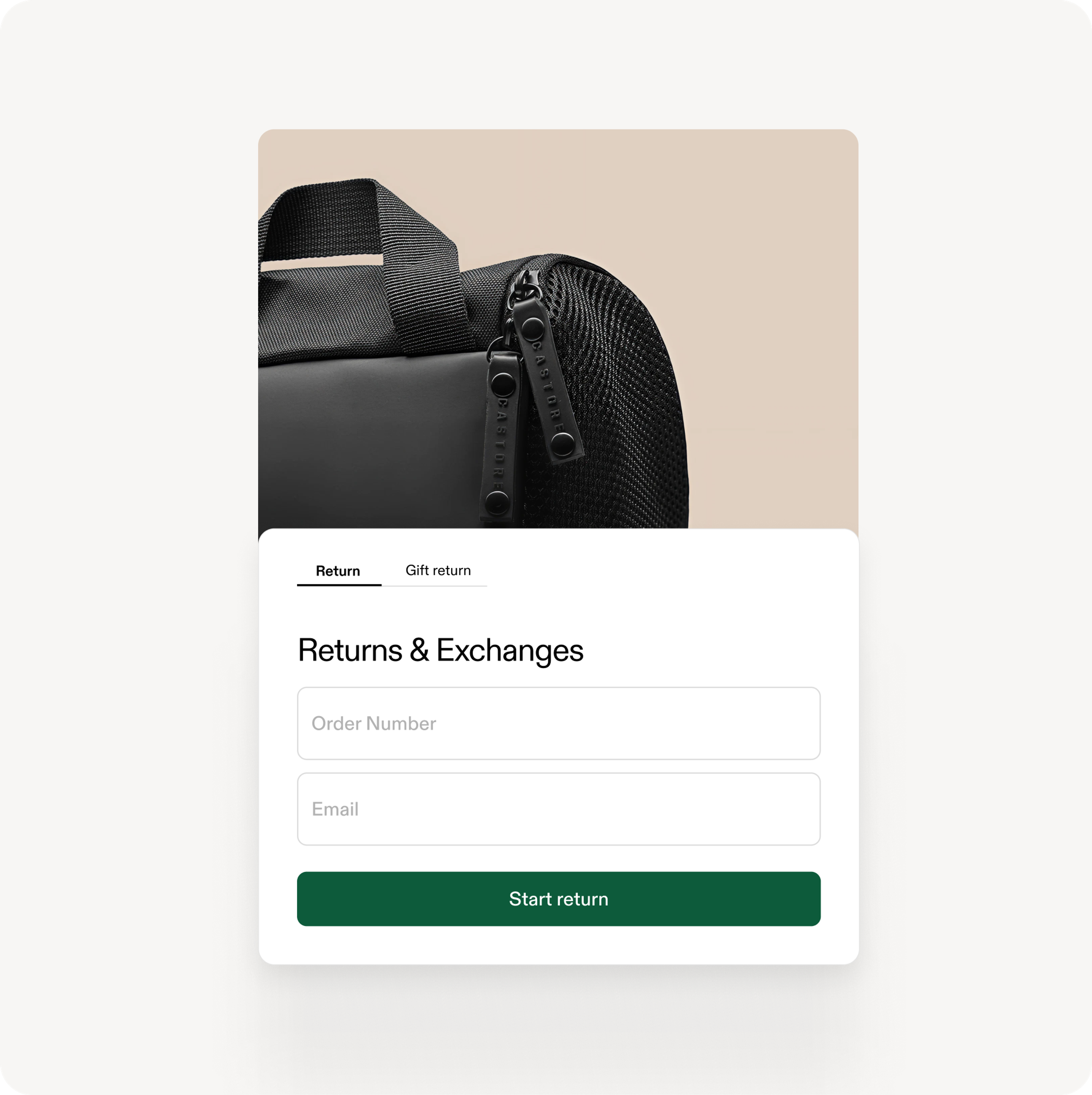 ui of bag returns/exchange
