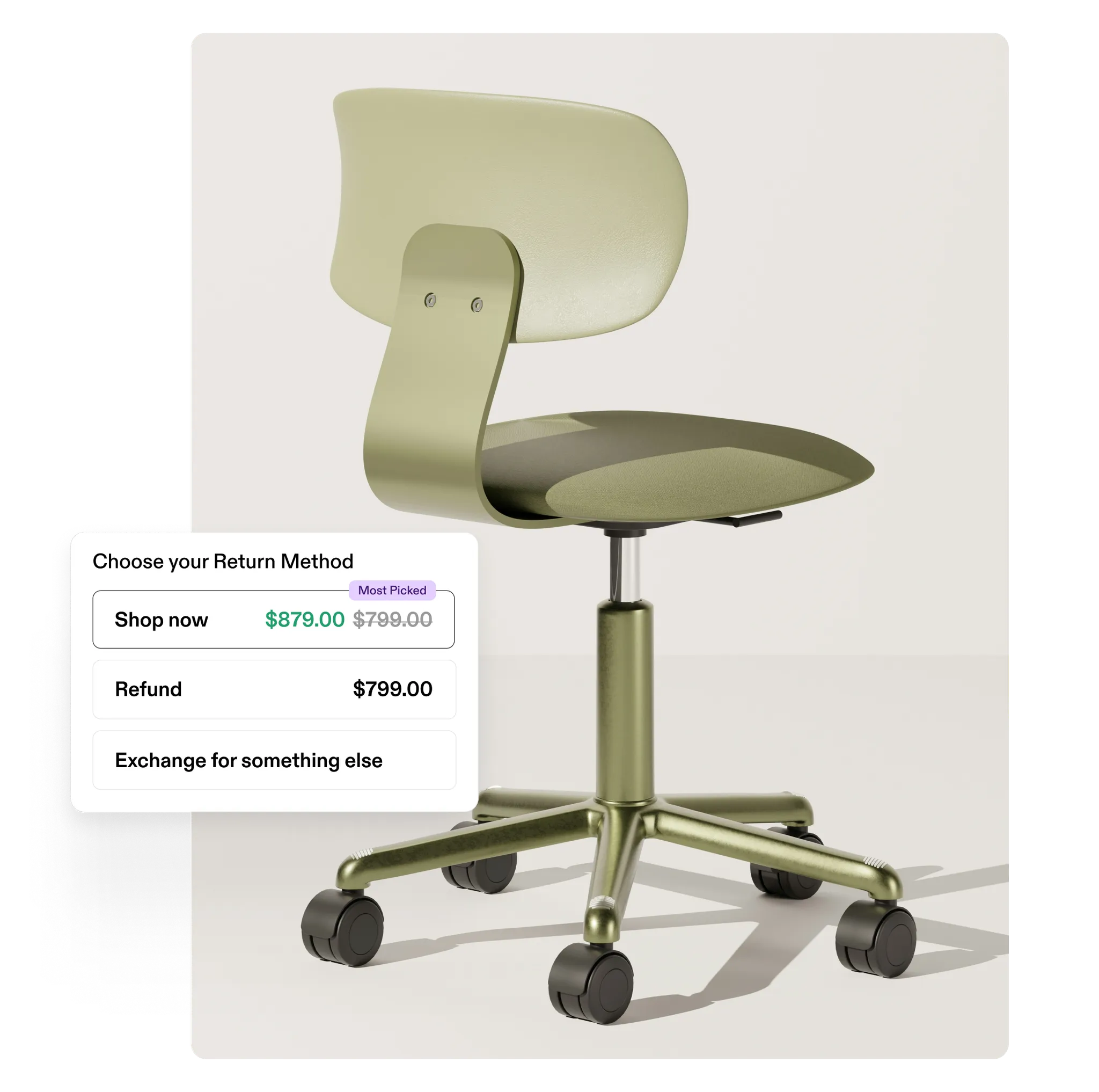 Swap ecommerce returns management software showing exchange and return status