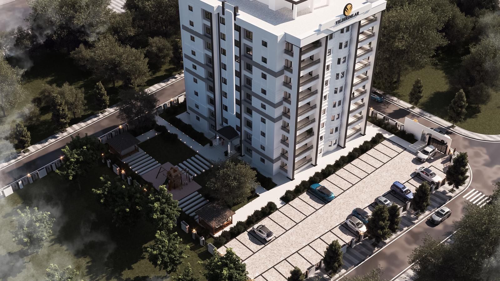 ROBIN LIFE binasının üst açıdan mimari görselleştirmesi