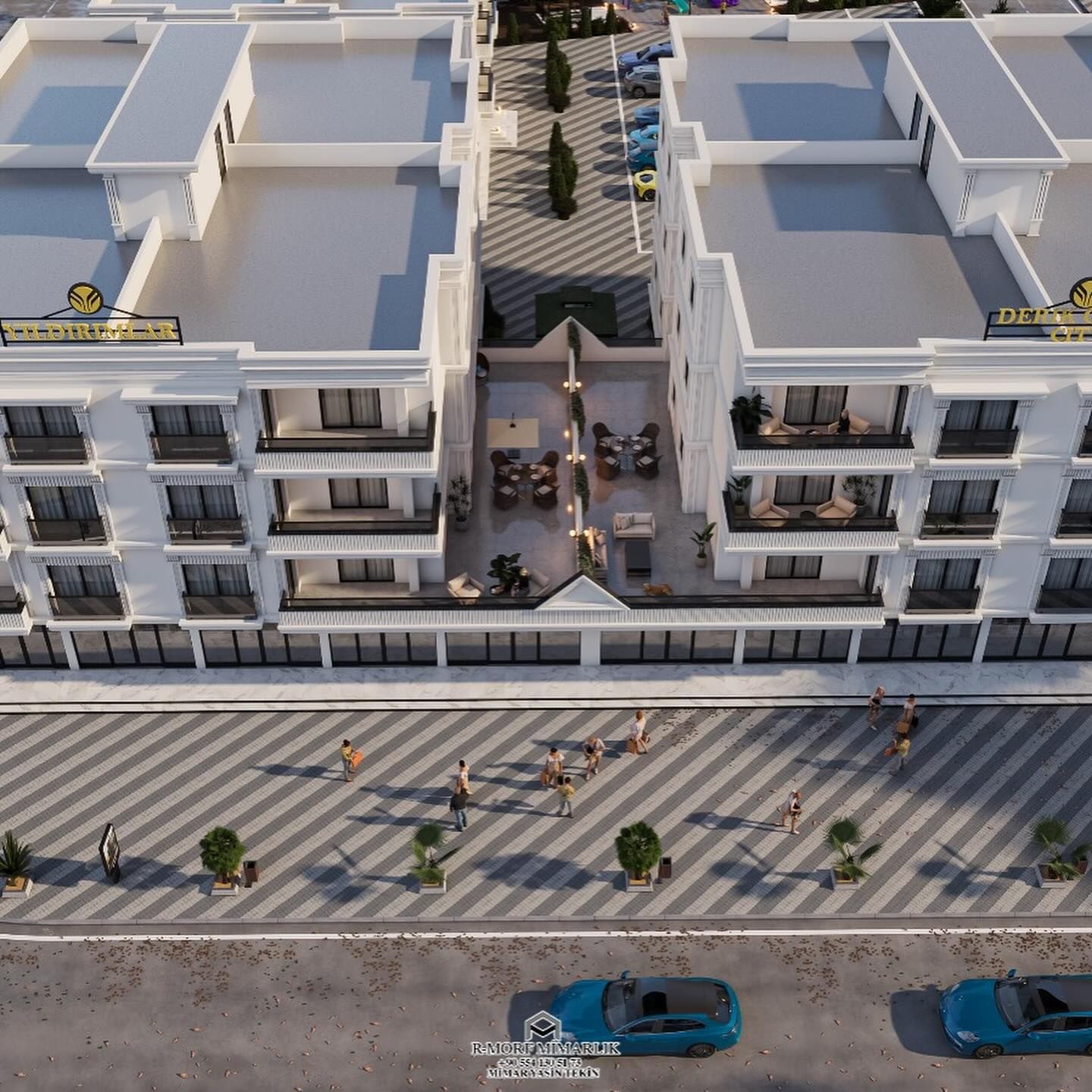 DERİKGOLD CITY ortak alanının mimari görselleştirmesi