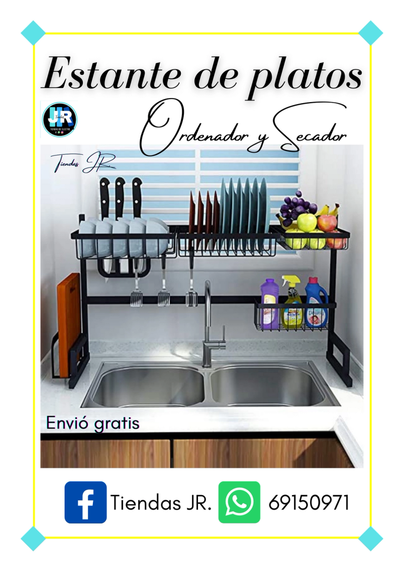 Estante de platos doble 