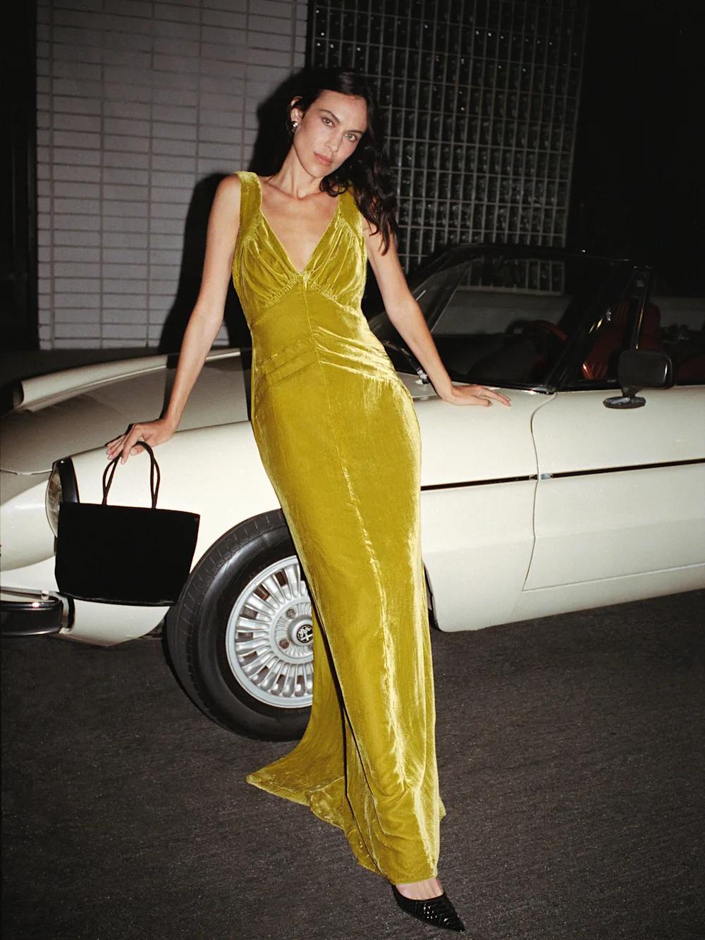 Reformation Kalinka velvet maxi dress
