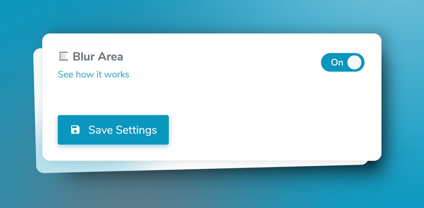 Blur Area for Privacy Protection