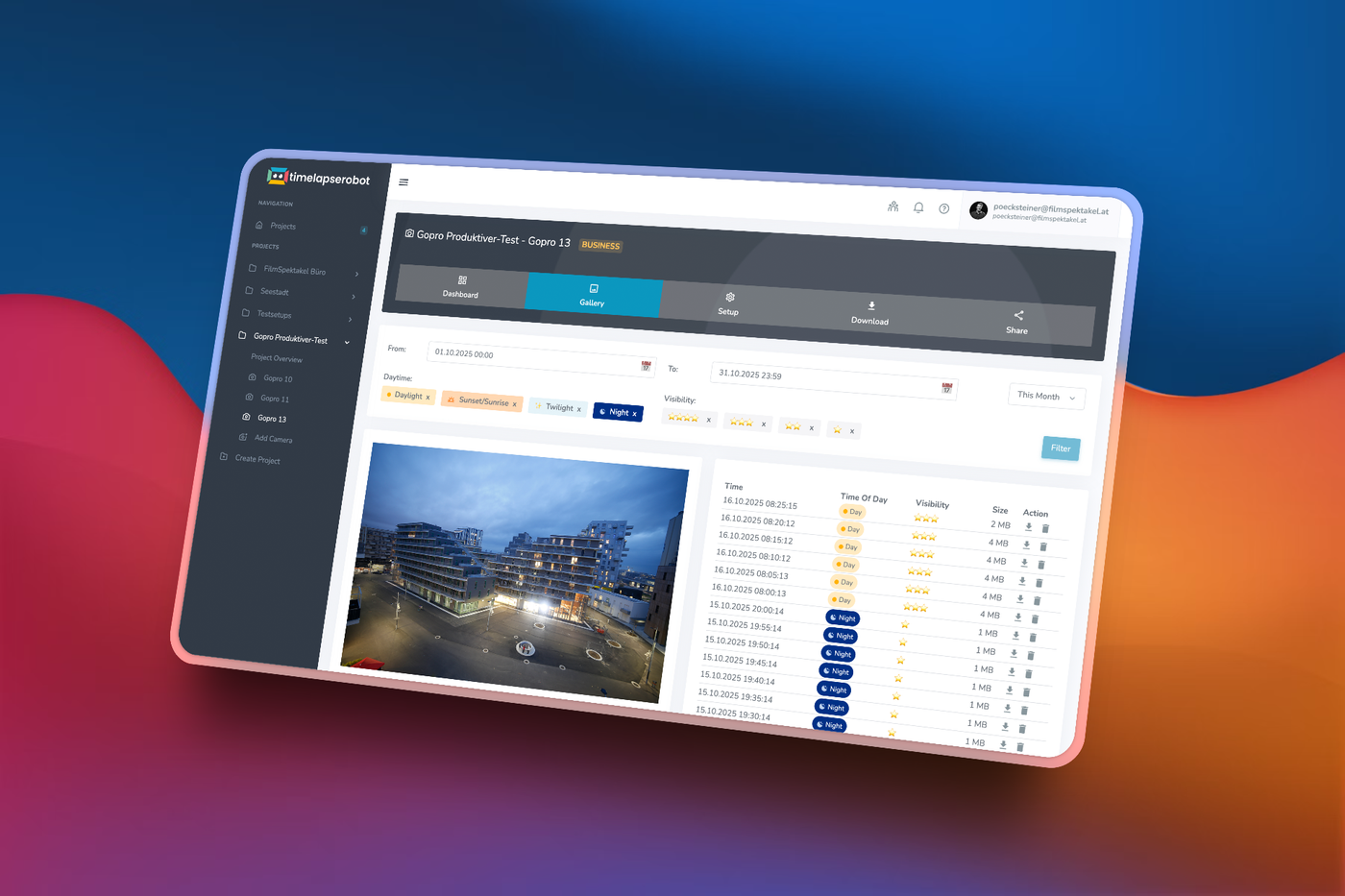 screenshot of new improved Gallery Tab