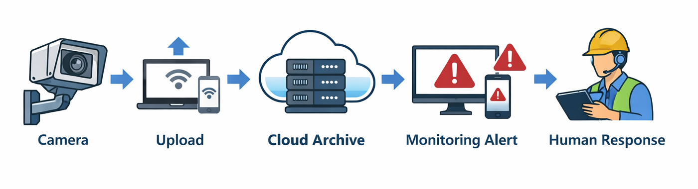 Diagram of construction timelapse monitoring workflow