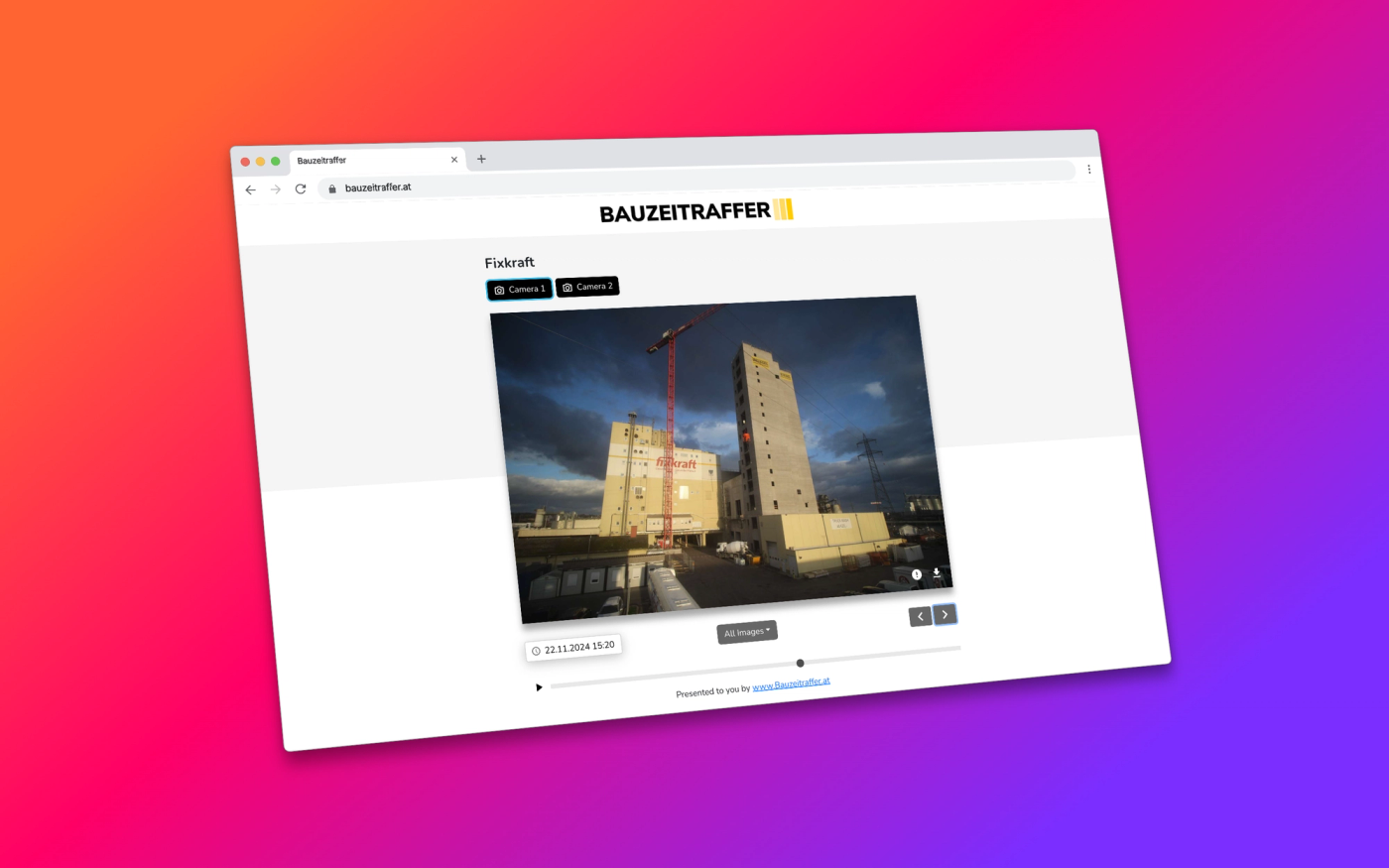 Screenshot of new sharing page design