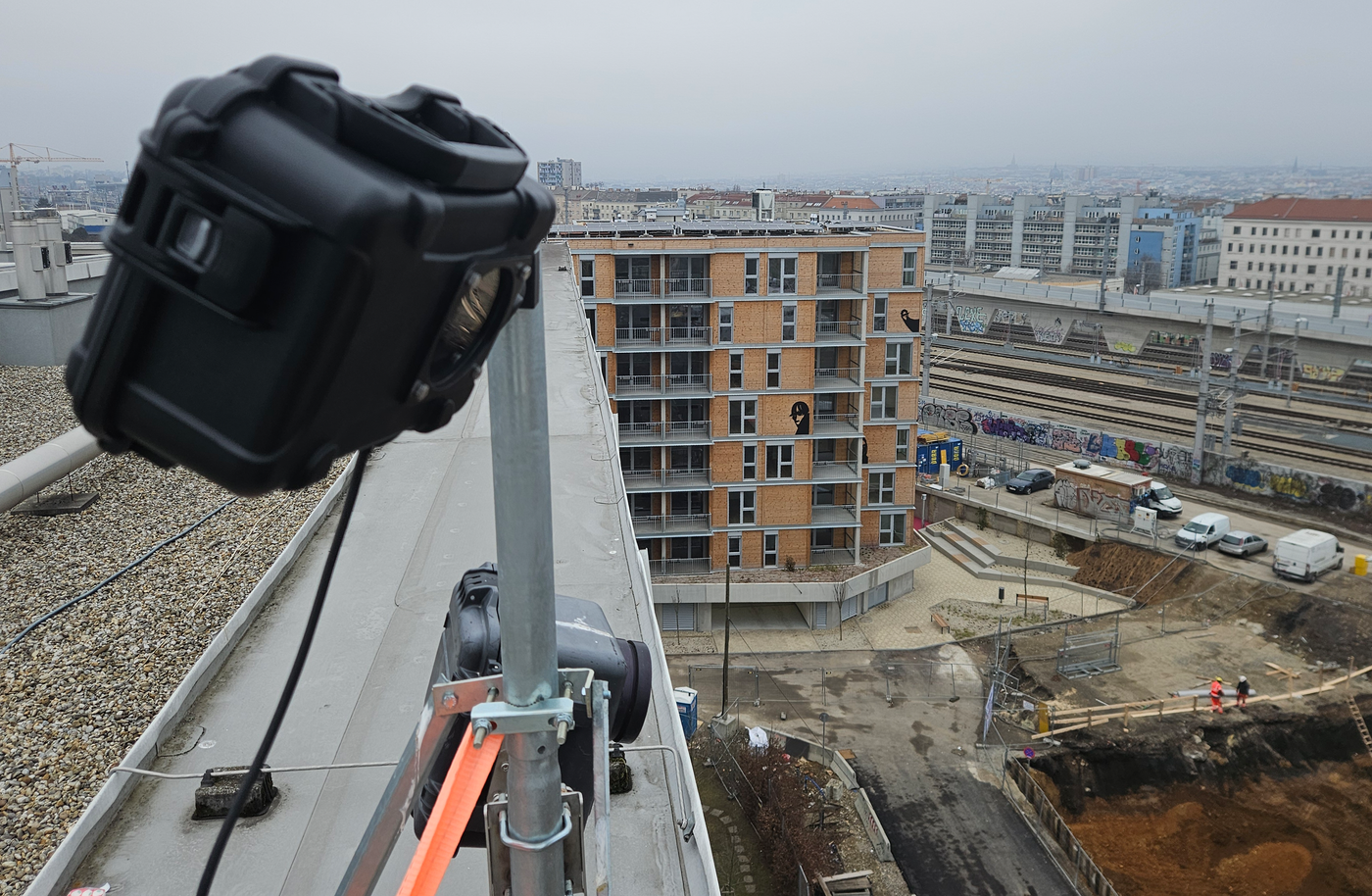 A GoPro construction timelapse setup