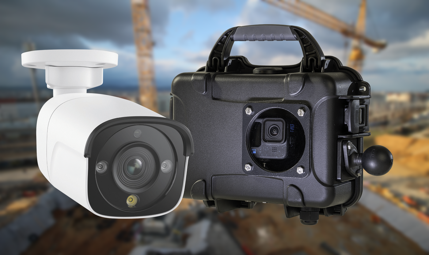 An IP camera and a GoPro camera