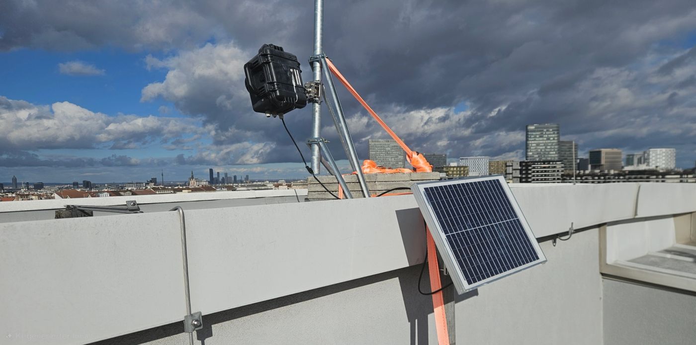 Clouds causing shade for a construction timelapse camera
