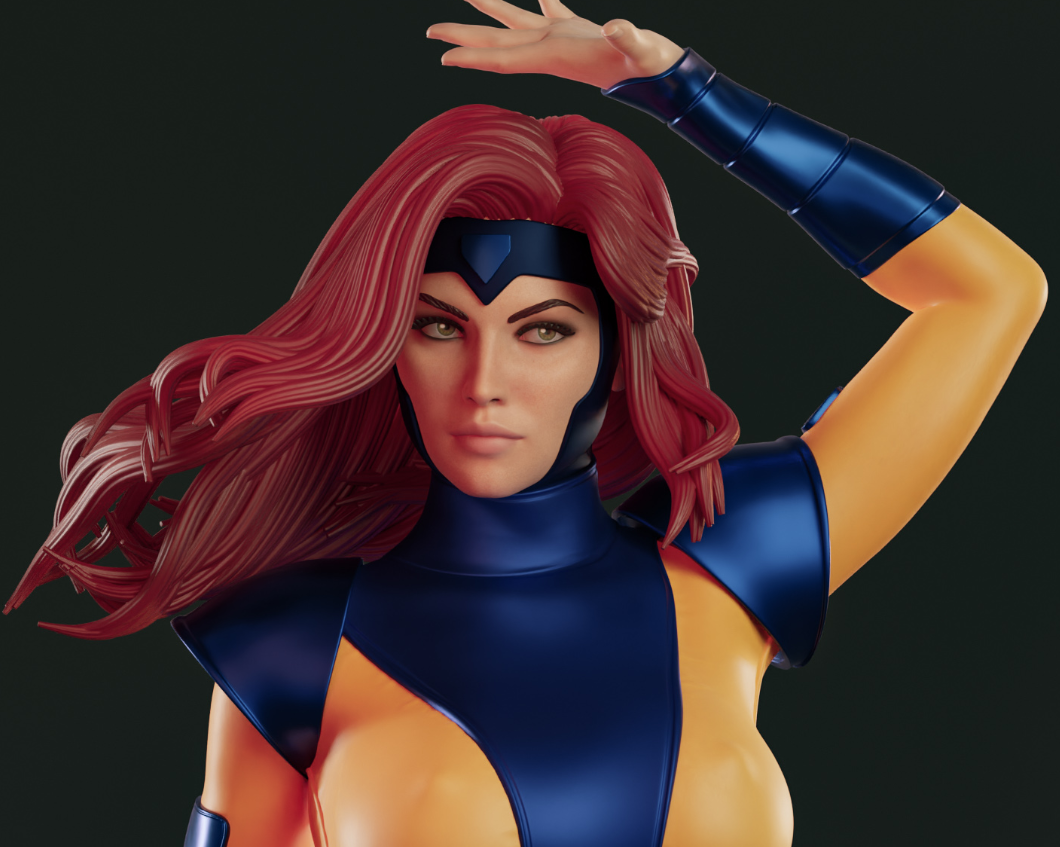 Jean Grey Statue | Marvel Fan Art by Abe3D SFW,NSFW 3d printed statue,sfw statue,Jean Grey Statue,3d printed figure,3d printed,marvel statue