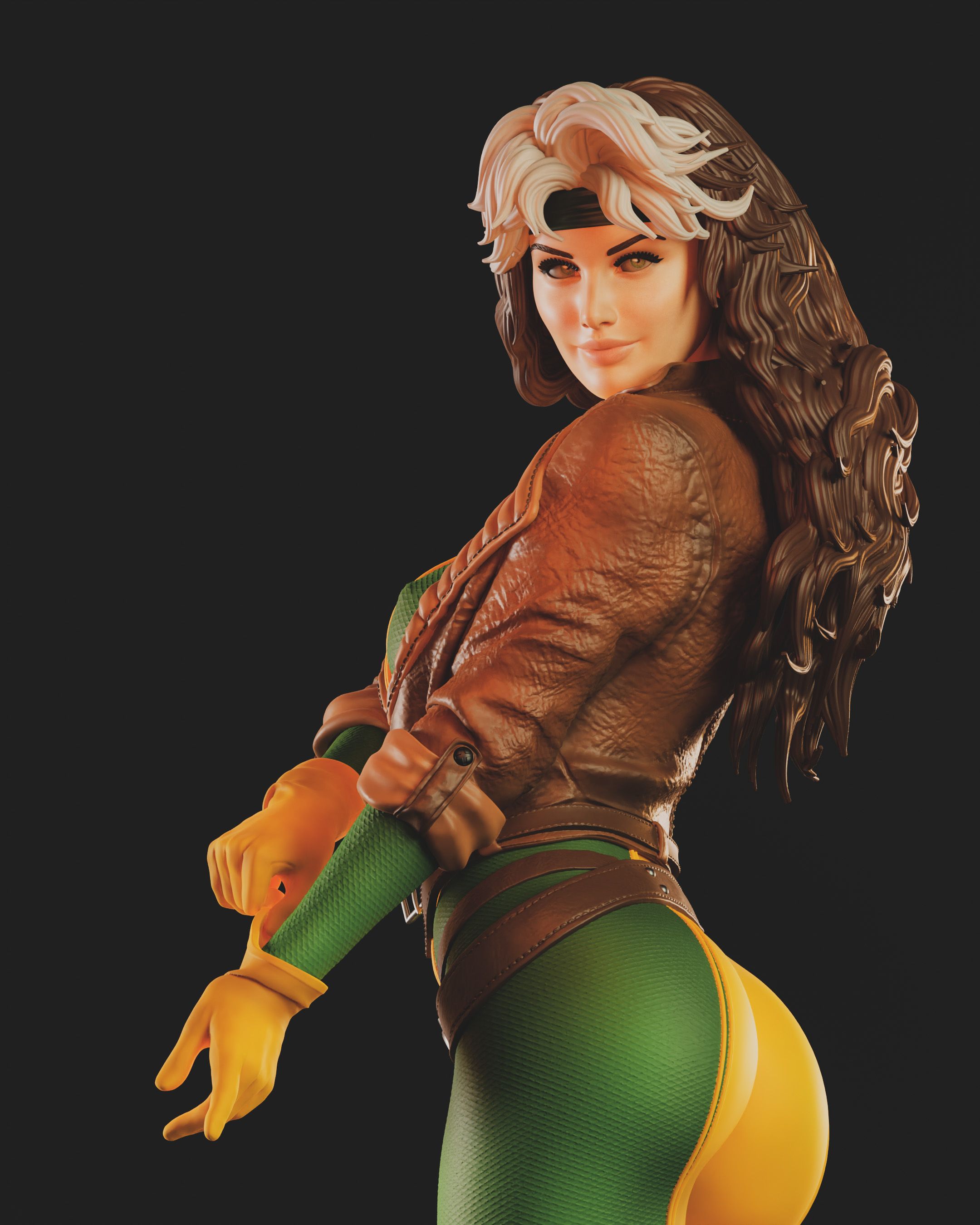 Rogue Statue | Marvel Fan Art by Abe3D SFW 3d printed statue,rogue,marvel,3d printed figure,3d printed