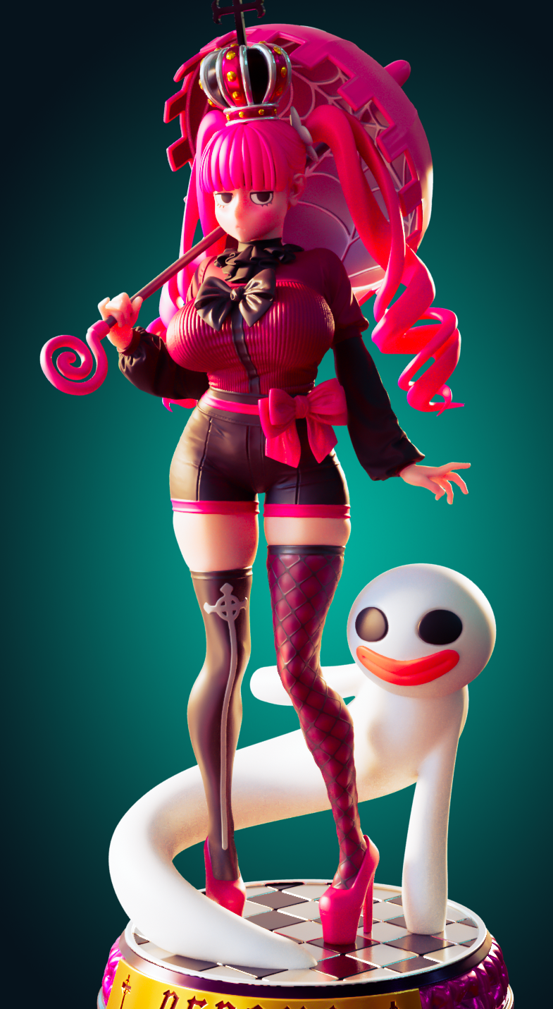 Perona Halloween Statue | One Piece Fan Art by Officer Rhu SFW,NSFW,Futa 3d printed statue,3d printed,futa statue,nsfw statue,Perona Halloween Statue,One Piece Statue