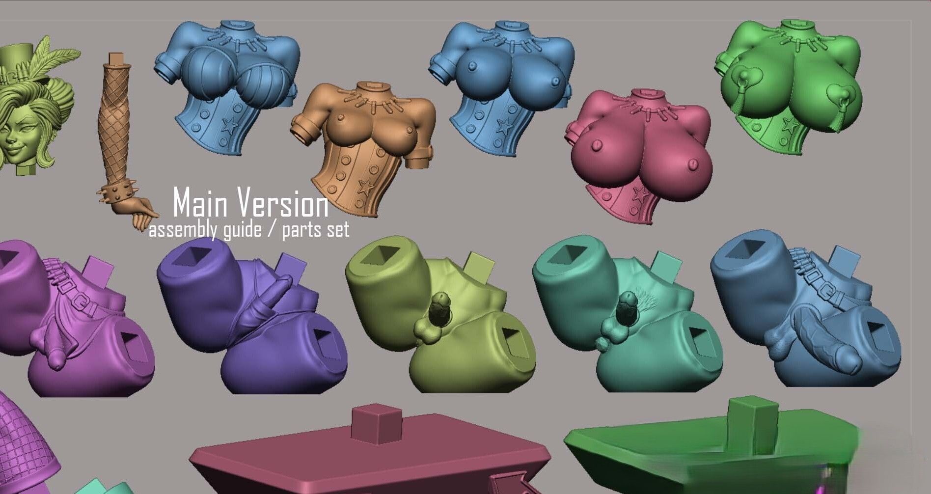 Statua Moxxi | Borderlands Fan Art di Digital Dark SFW,NSFW,Futa 3d printed statue,3d printed,nsfw statue,futa statue,3d printed figure,Moxxi Statue