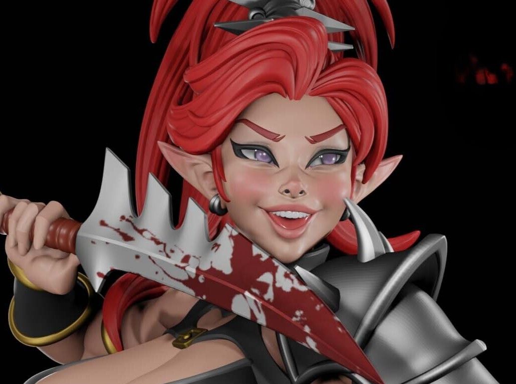 Statua Lelith Hesperax | 40k Fan Art di Digital Dark SFW,NSFW,Futa 3d printed statue,3d printed,nsfw statue,futa statue,3d printed figure,Lelith Hesperax Statue,warhammer 40k statue