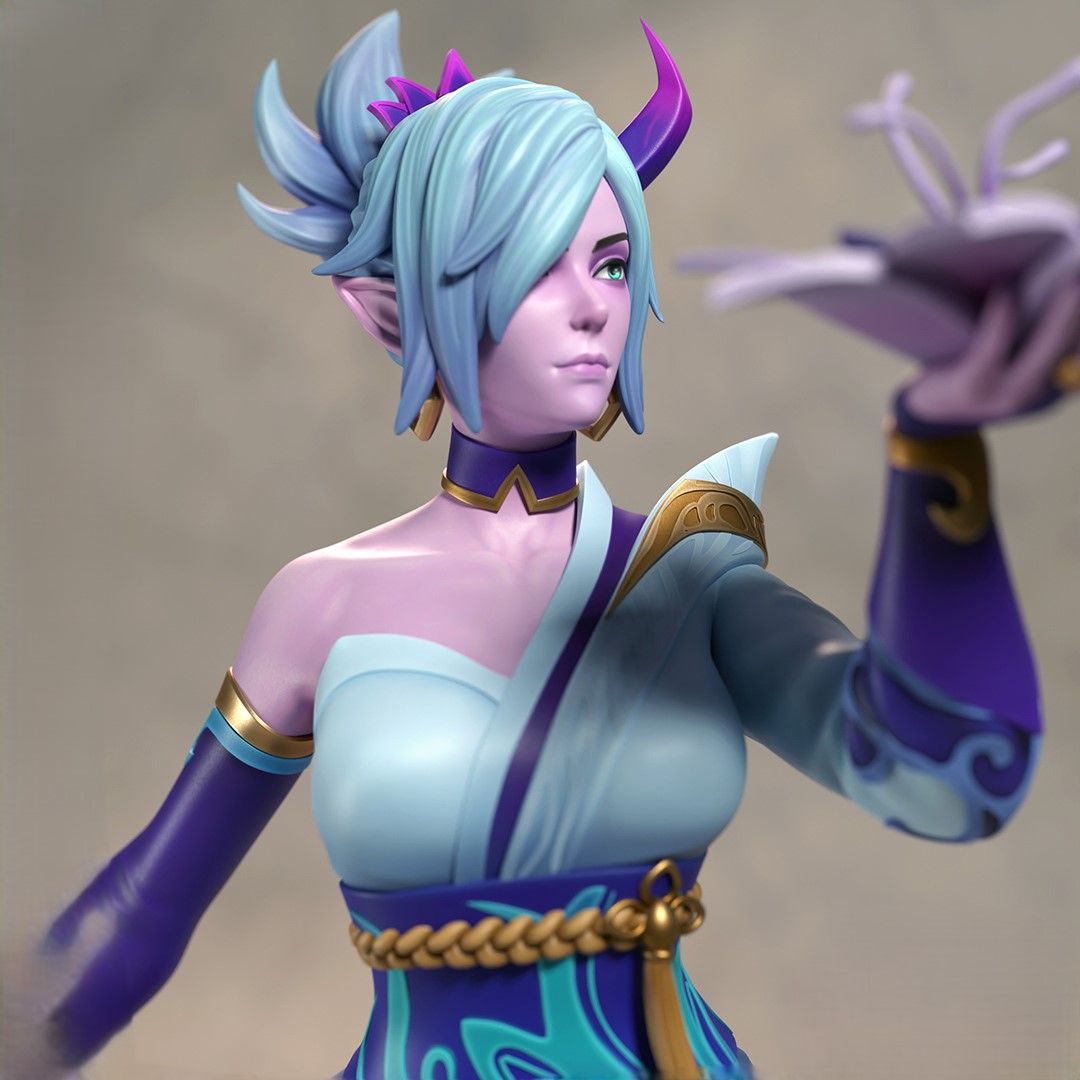 Spirit Blossom Riven Statue | League of Legends Fan Art by Azerama SFW,NSFW 3d printed,3d printed statue,nsfw statue,Spirit Blossom Riven statue,league of legends statue