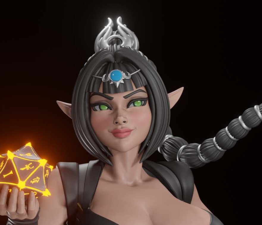 Statua Shadowheart e Mimic | Baldur’s Gate 3 Fan art di Digital Dark SFW,NSFW,Futa 3d printed statue,3d printed,nsfw statue,3d printed figure,Shadowheart and Mimic Statue,Baldur's Gate 3,futa statue