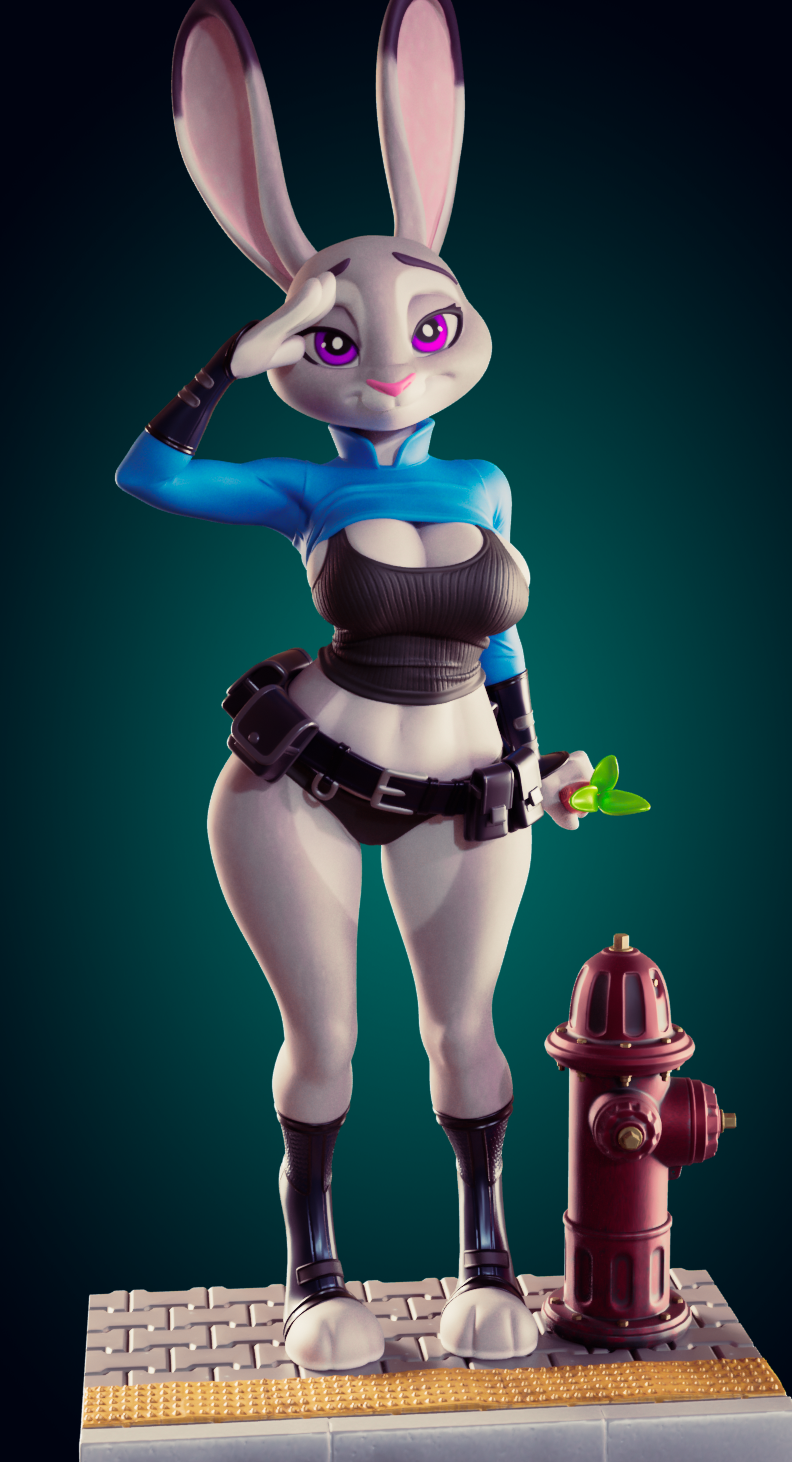 Judy Hops Cop Statue | Zootopia Fanart von Officer Rhu SFW,NSFW,Futa 3d printed statue,3d printed,3d printed figure,Judy Hops Statue,Zootopia Statue,futa statue,nsfw statue,furry statue