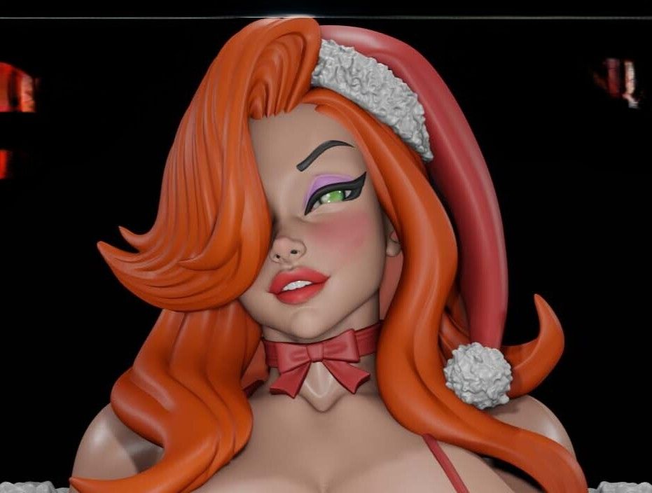 Estatua Jessica Rabbit Mrs. Claus | Roger Rabbit Fan Art por Digital Dark SFW,NSFW,Futa 3d printed statue,3d printed,nsfw statue,futa statue,3d printed figure,Jessica Rabbit Mrs. Claus Statue,Roger Rabbit statue