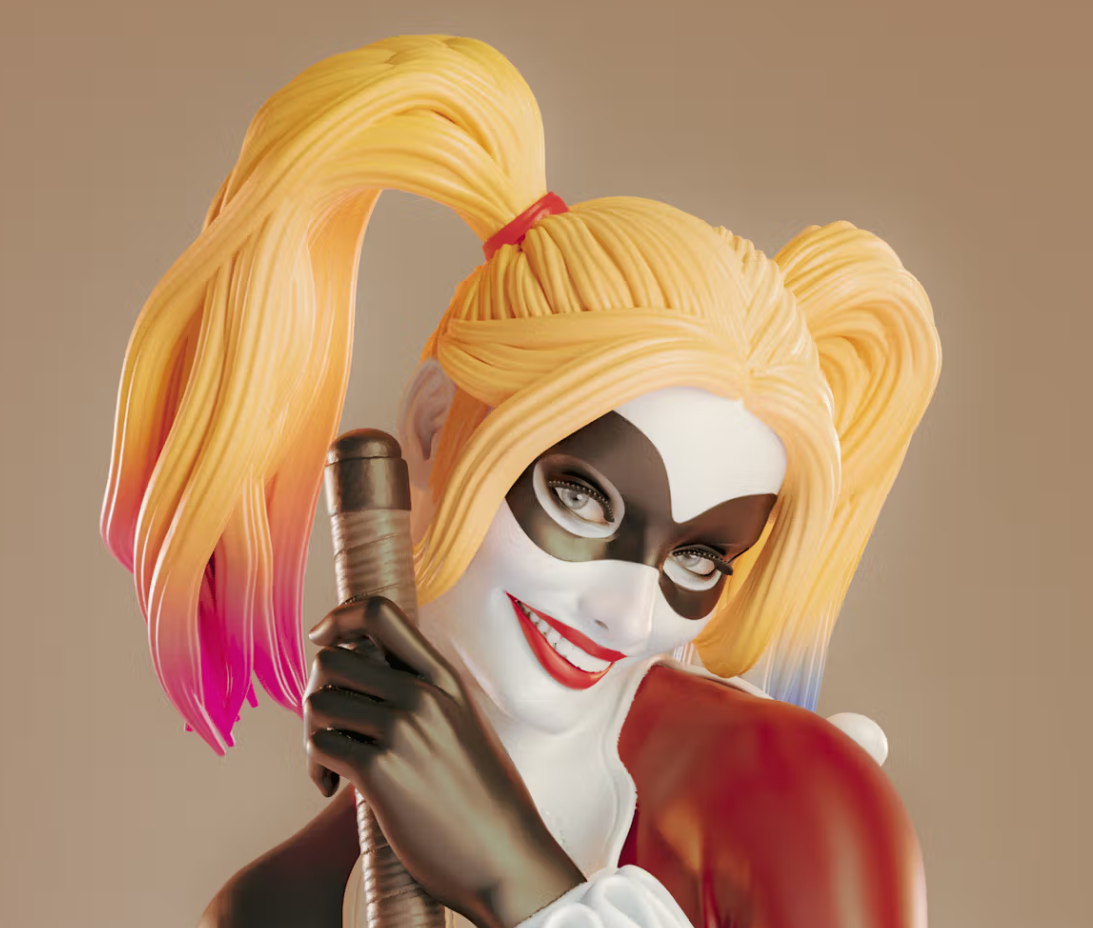 Harley Quinn Statue | DC Fan Art by Abe3D SFW 3d printed statue,sfw statue,harley quinn,3d printed figure,3d printed
