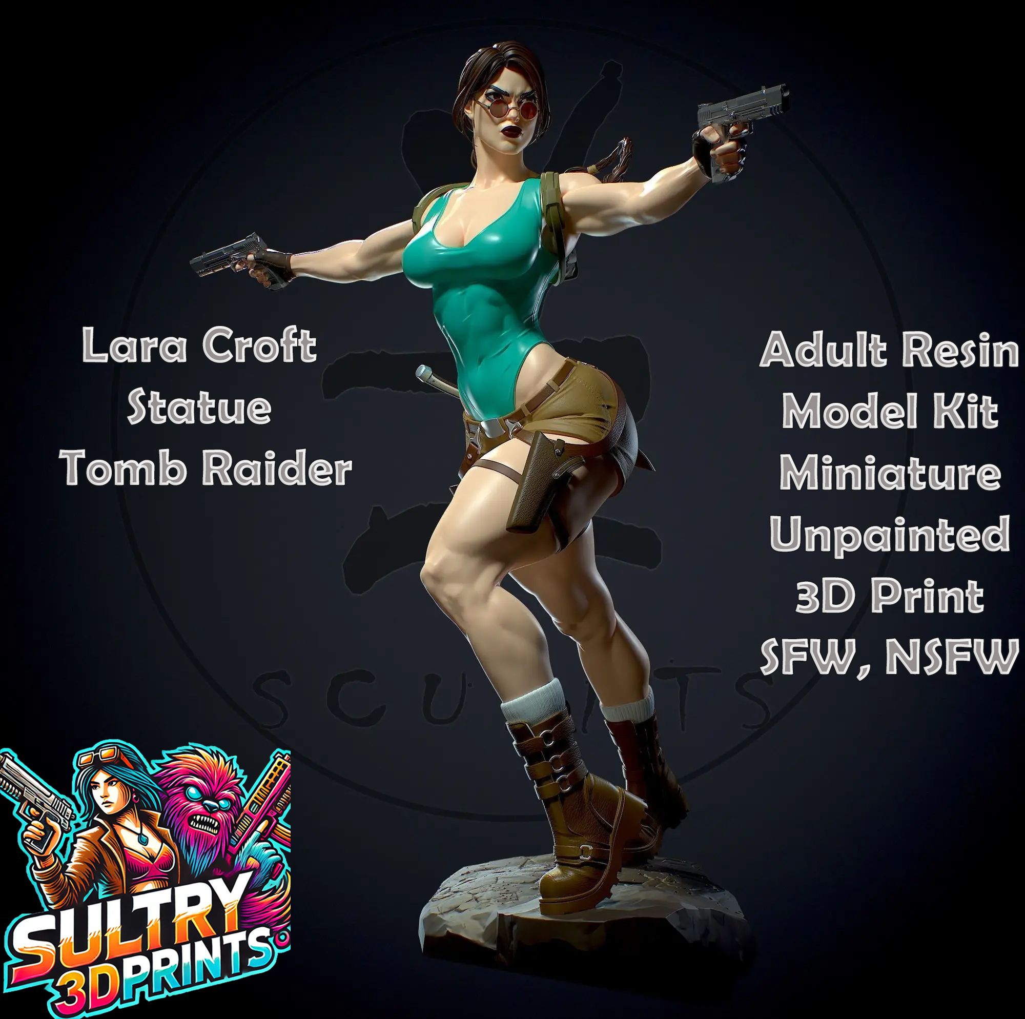 Lara Croft Statue | Tomb Raider Fan Art by Yan H SFW,NSFW null