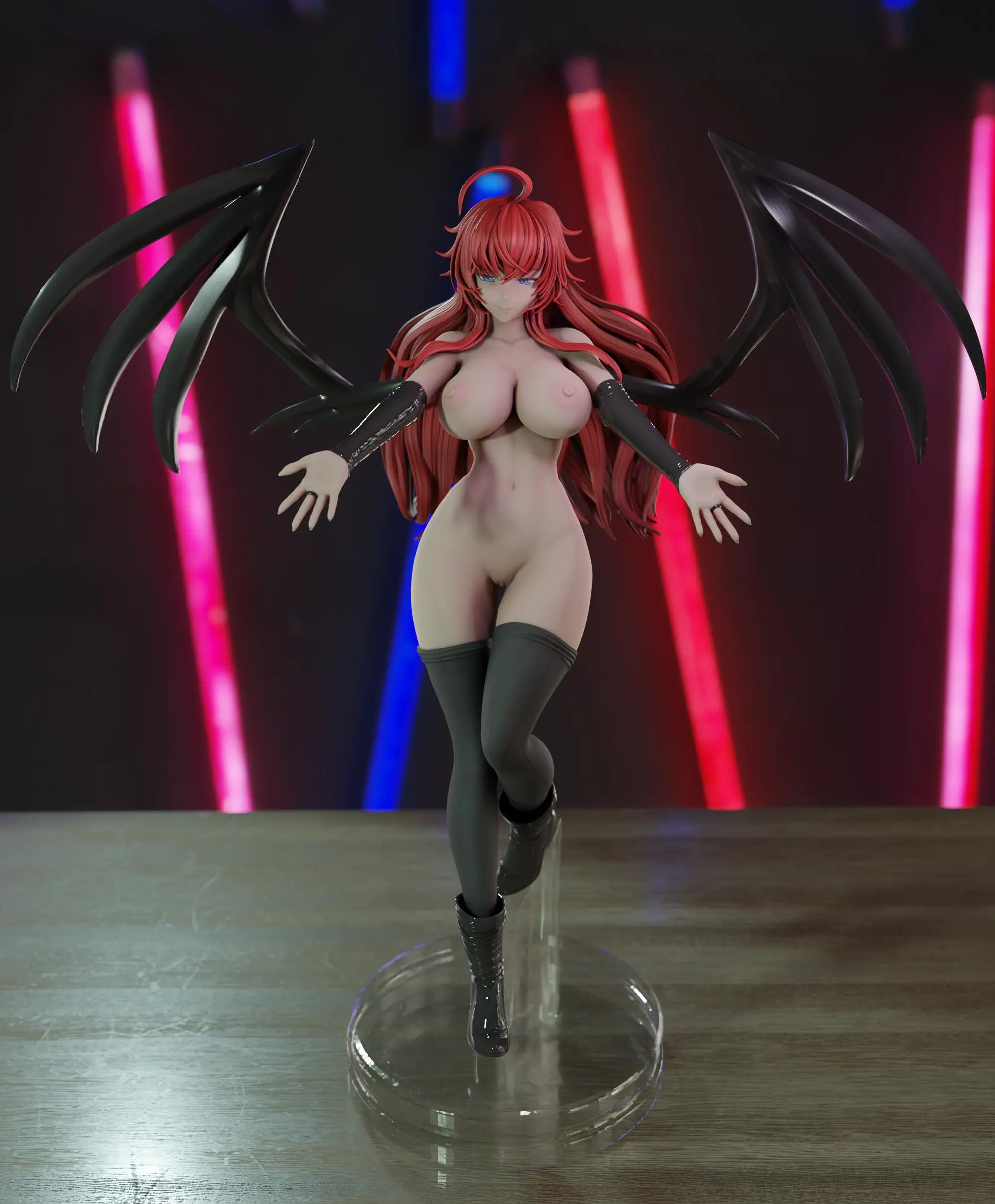 Rias Gremory Statue | High School DxD Fan Art by Momoji3d SFW,NSFW 3d printed,3d printed statue,nsfw statue,Rias Gremory statue,High School DxD statue