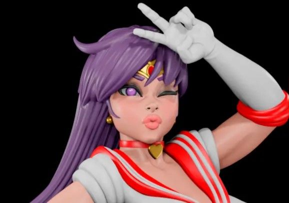 Statua Sailor Girls | Sailor Moon Fan art di Digital Dark SFW,NSFW,Futa 3d printed statue,3d printed,nsfw statue,futa statue,Sailor Girls Statue