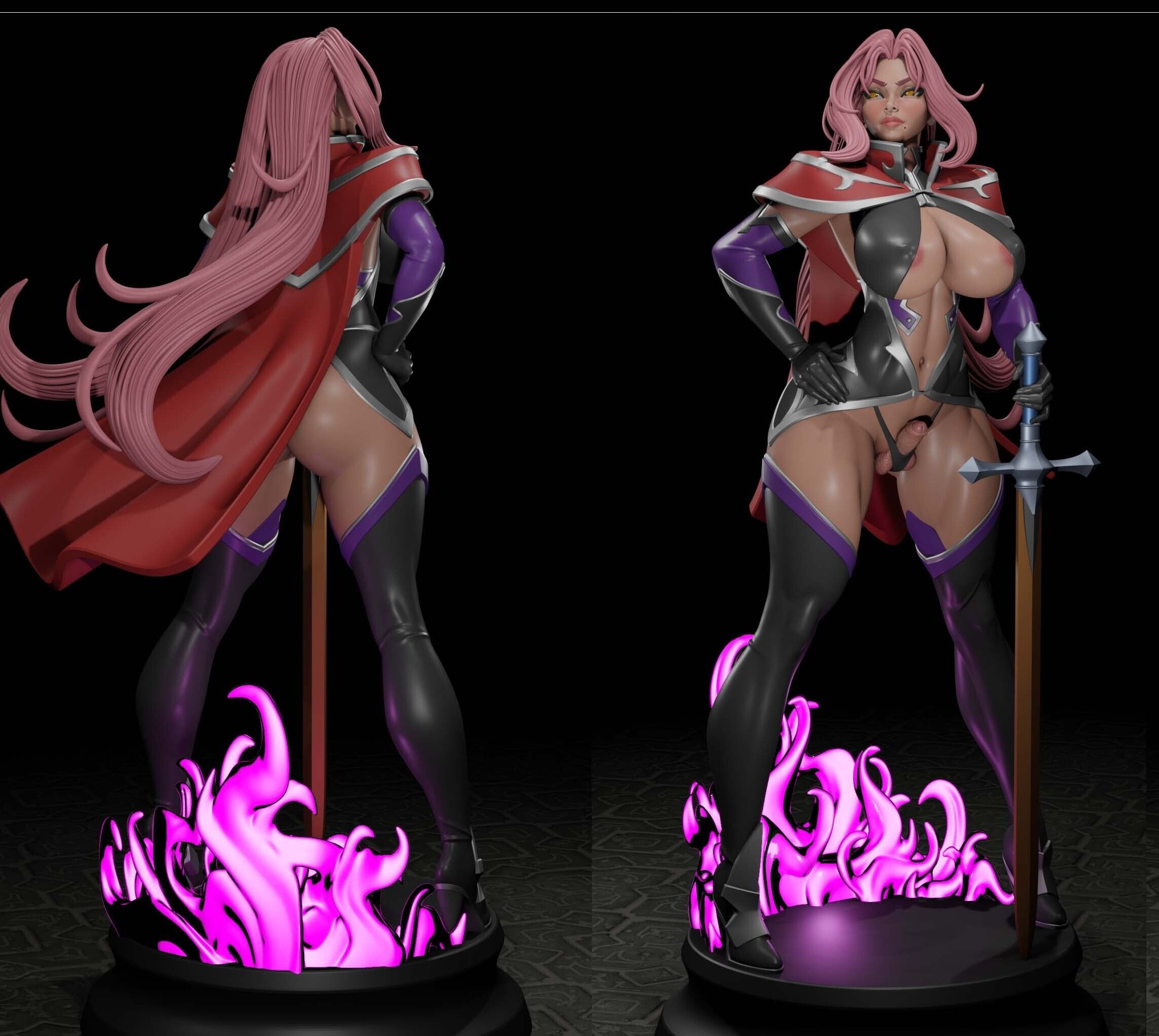 Estatua Hell Knight Ingrid | DnD Fan Art por Digital Dark SFW,NSFW,Futa 3d printed statue,3d printed,nsfw statue,futa statue,3d printed figure,Hell Knight Ingrid Statue