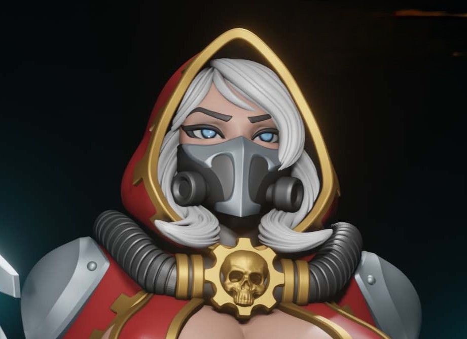 Female Tech Priest Statue | 40k Fan Art by Digital Dark SFW,NSFW,Futa futa statue,3d printed,nsfw statue,Female Tech Priest Statue,3d printed figure,3d printed,Warhammer 40k Statue